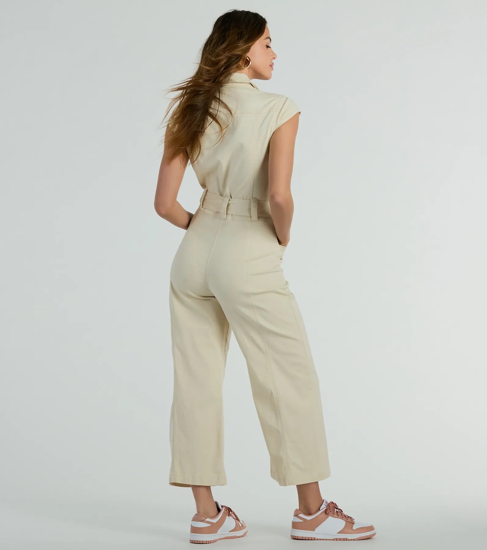 Ultimate Aviator Babe Cap Sleeve Utility Jumpsuit