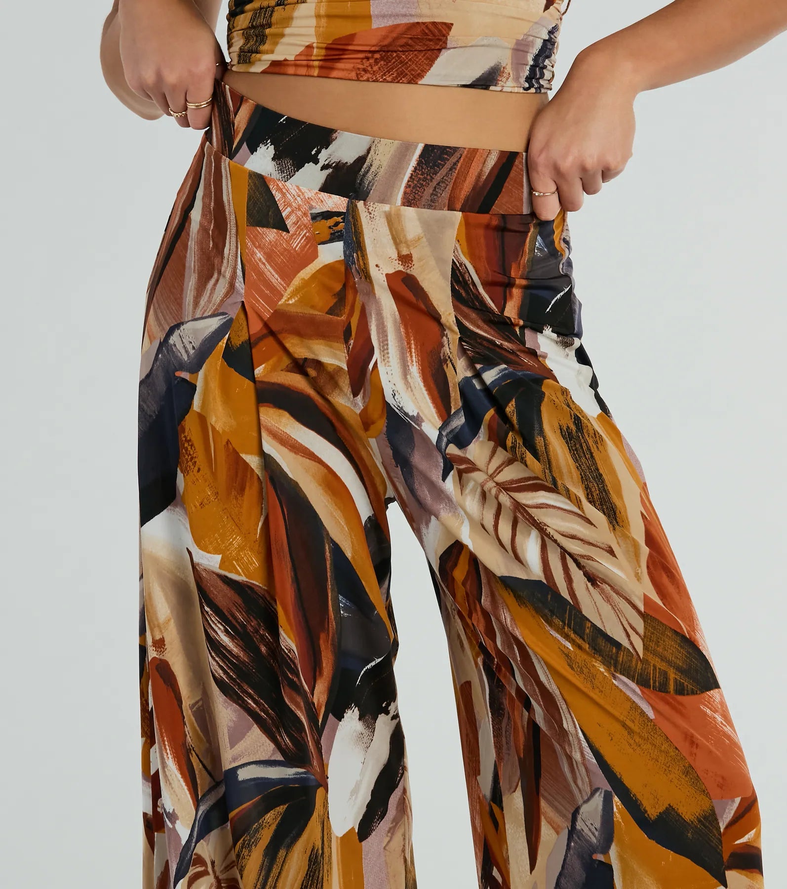 Ultimate Tropical Escape Wide-Leg Knit Pants