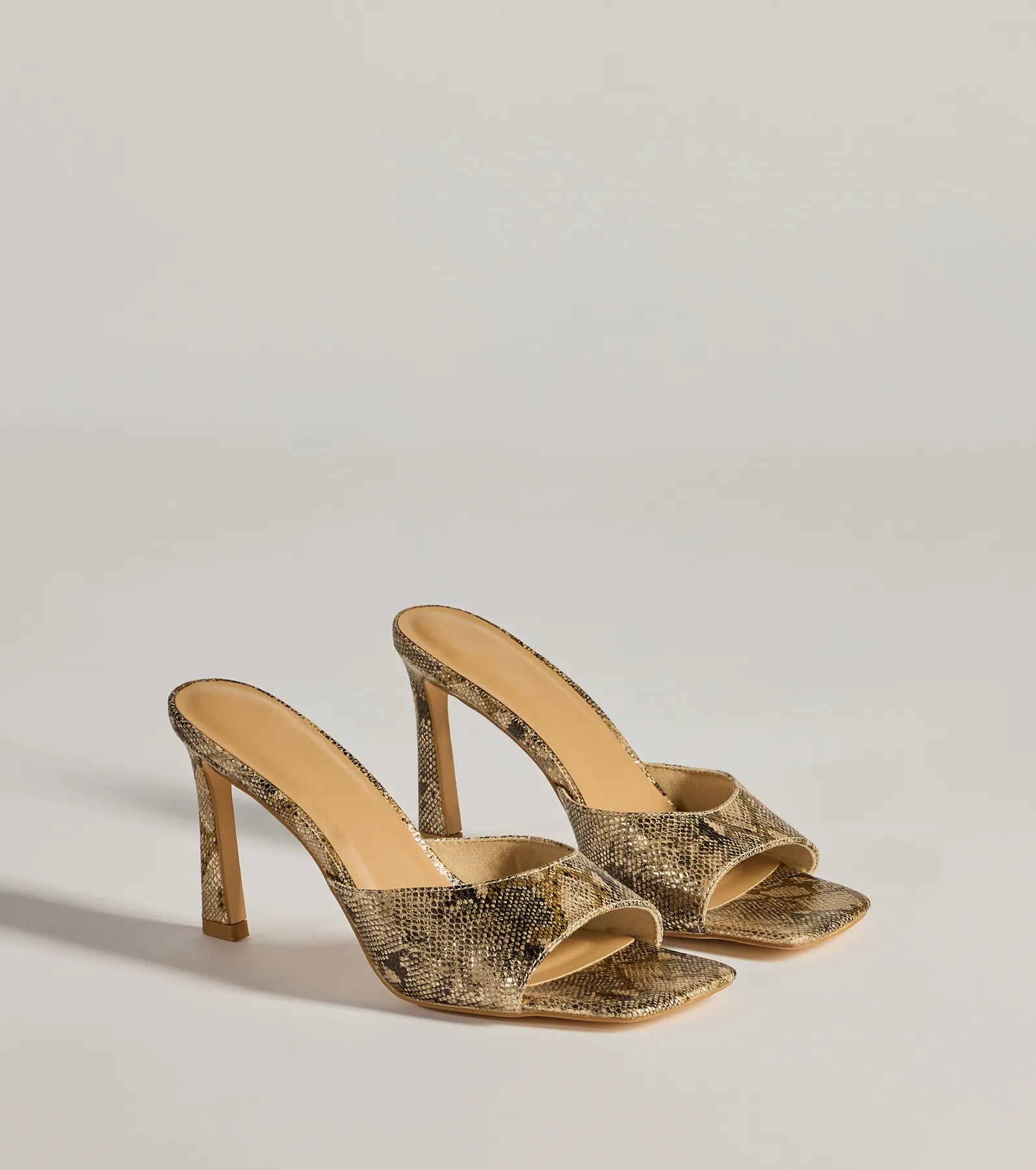 Ultimate Chic Snake Print Stiletto Mules - Bold & Stylish