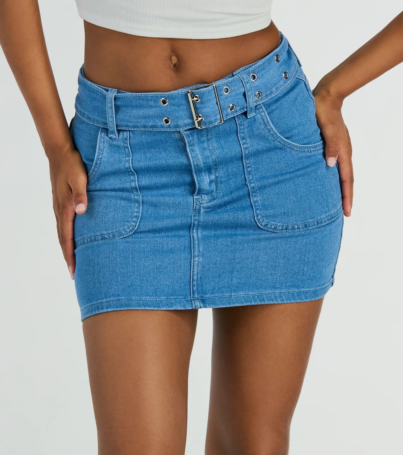 Ultimate Belted Denim Mini Skirt - Trendsetting Style