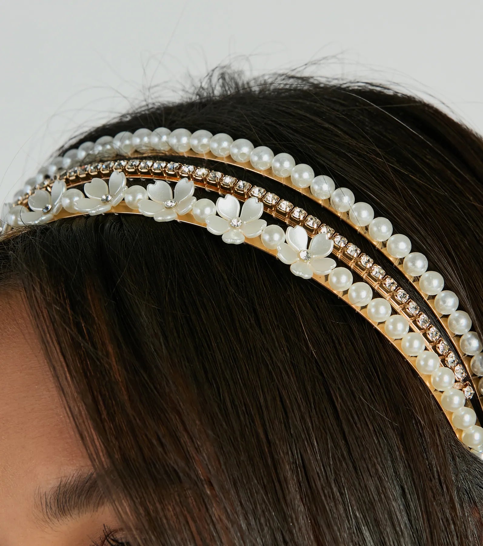 Premium Elegance Pearl & Rhinestone Headband Set - Ultimate Party Accessories