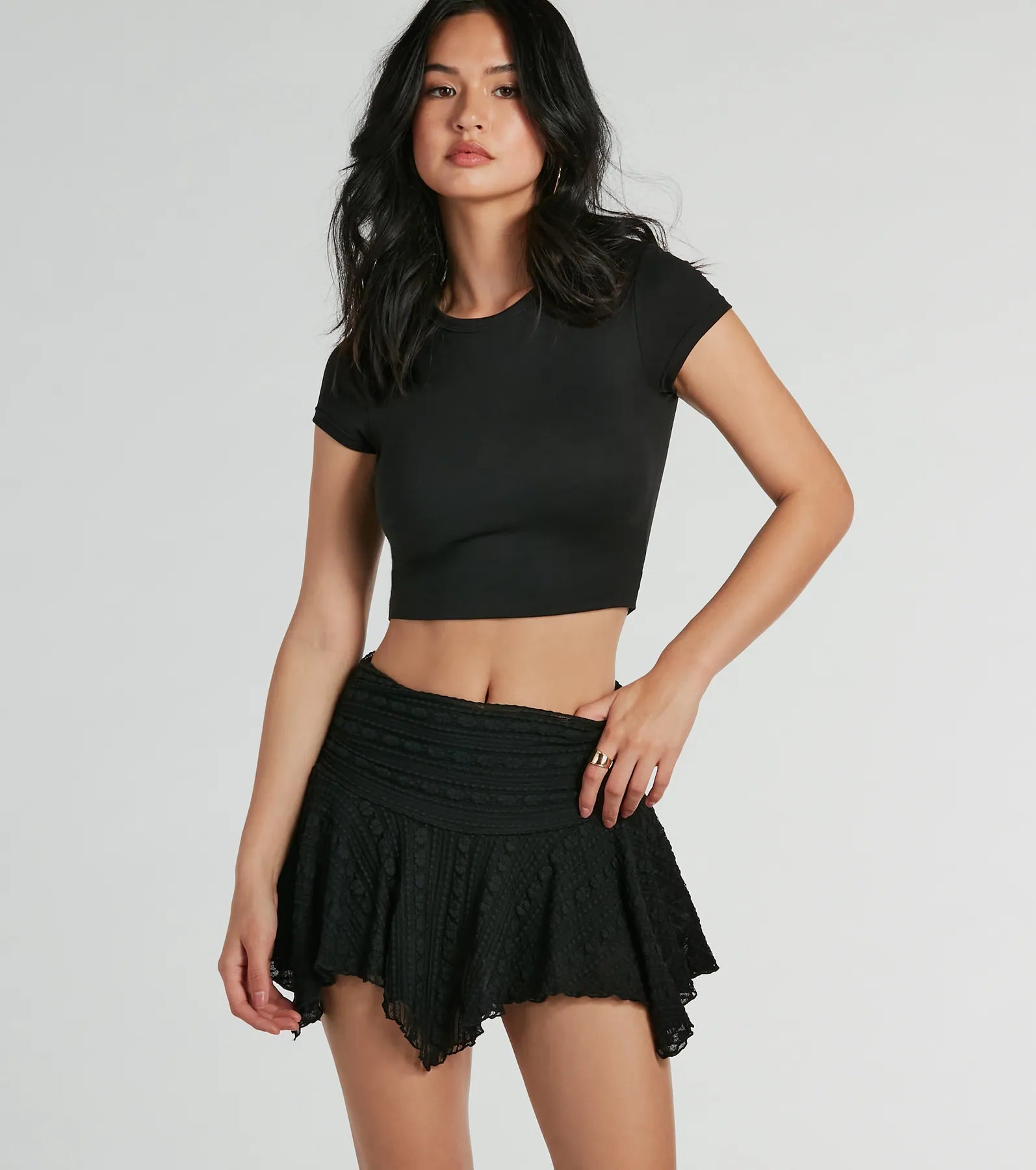 Ultimate Allure Lace Mini Skort - High-Rise Romance