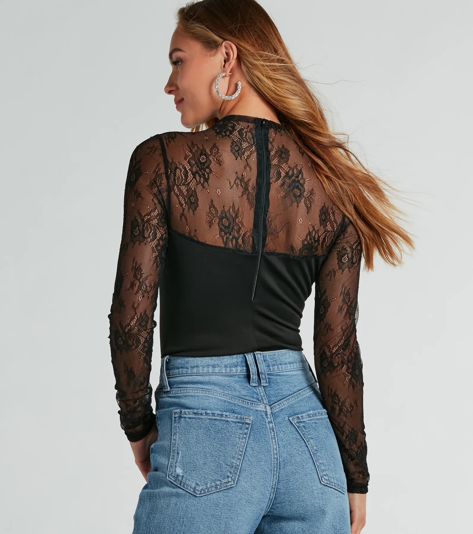 Ultimate Sultry Allure Sheer Lace Bodysuit - Date Night Essential