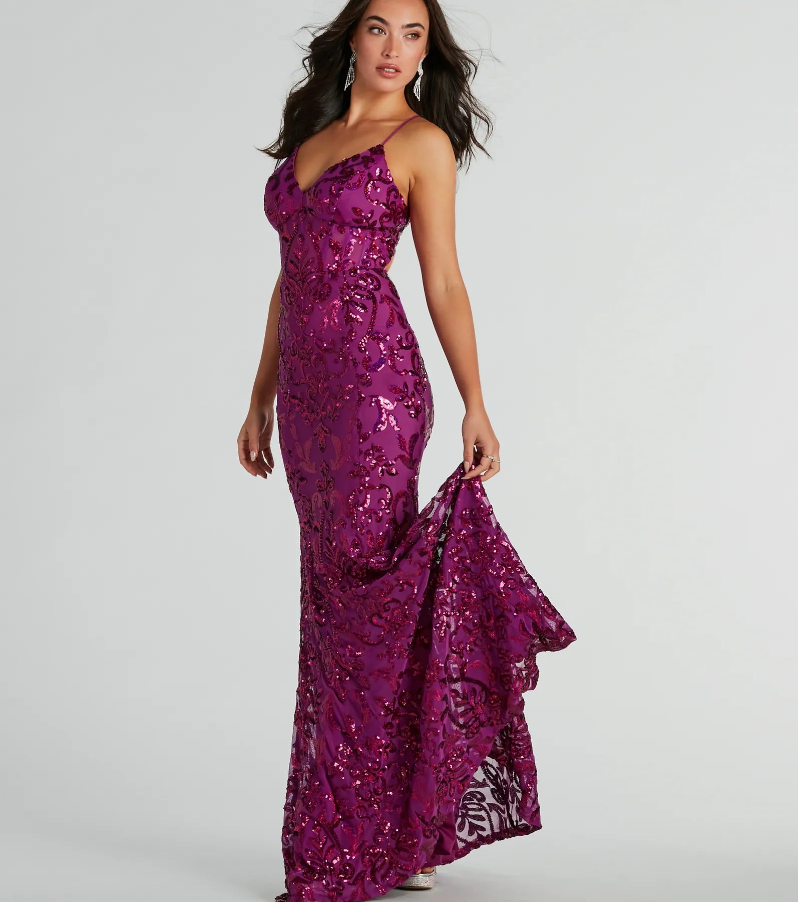 Emma Premium Sequin Mermaid Gown with Strappy Back