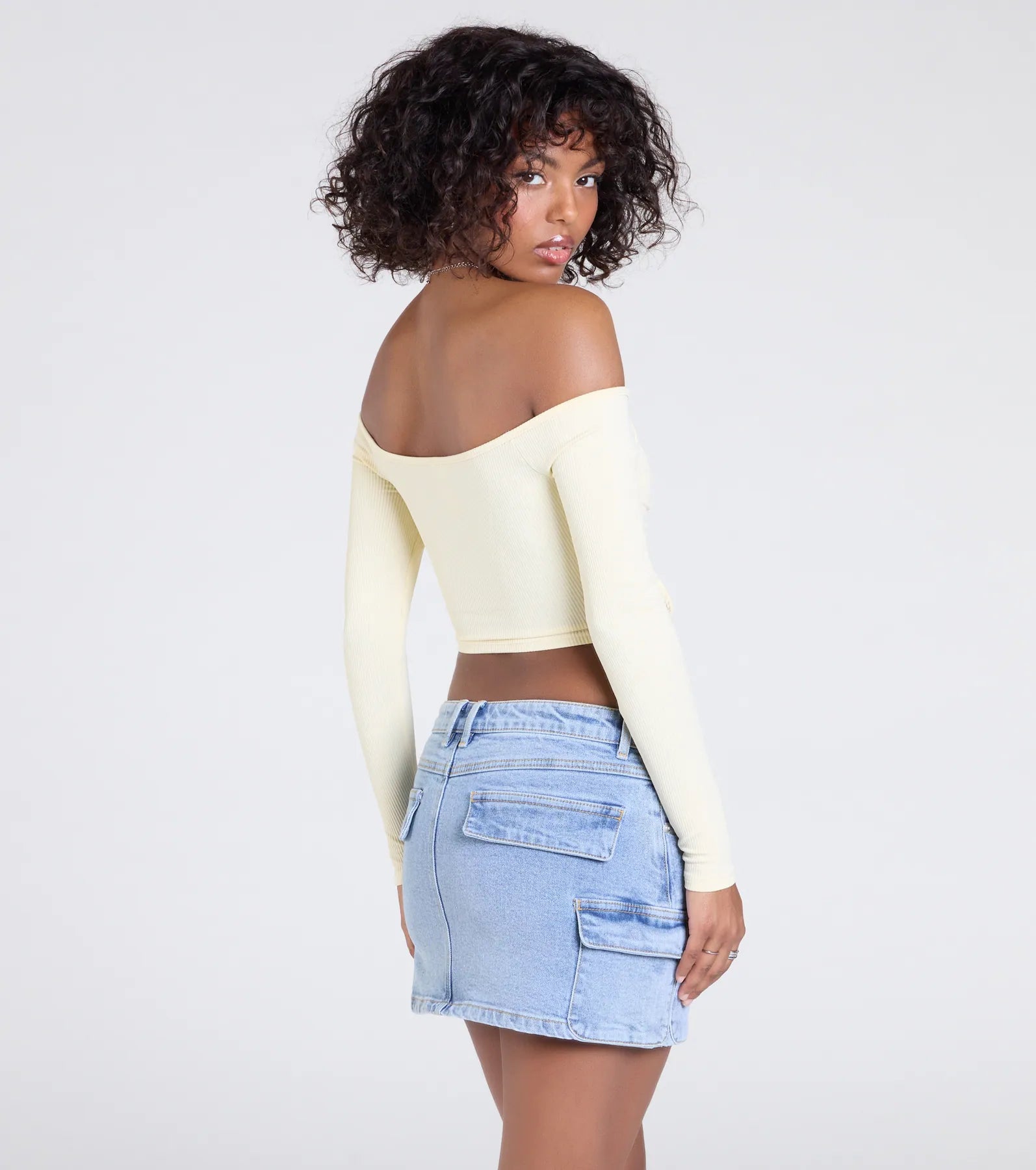 Ultimate Sultry Off-The-Shoulder Crop Top | Premium Stretch Fit