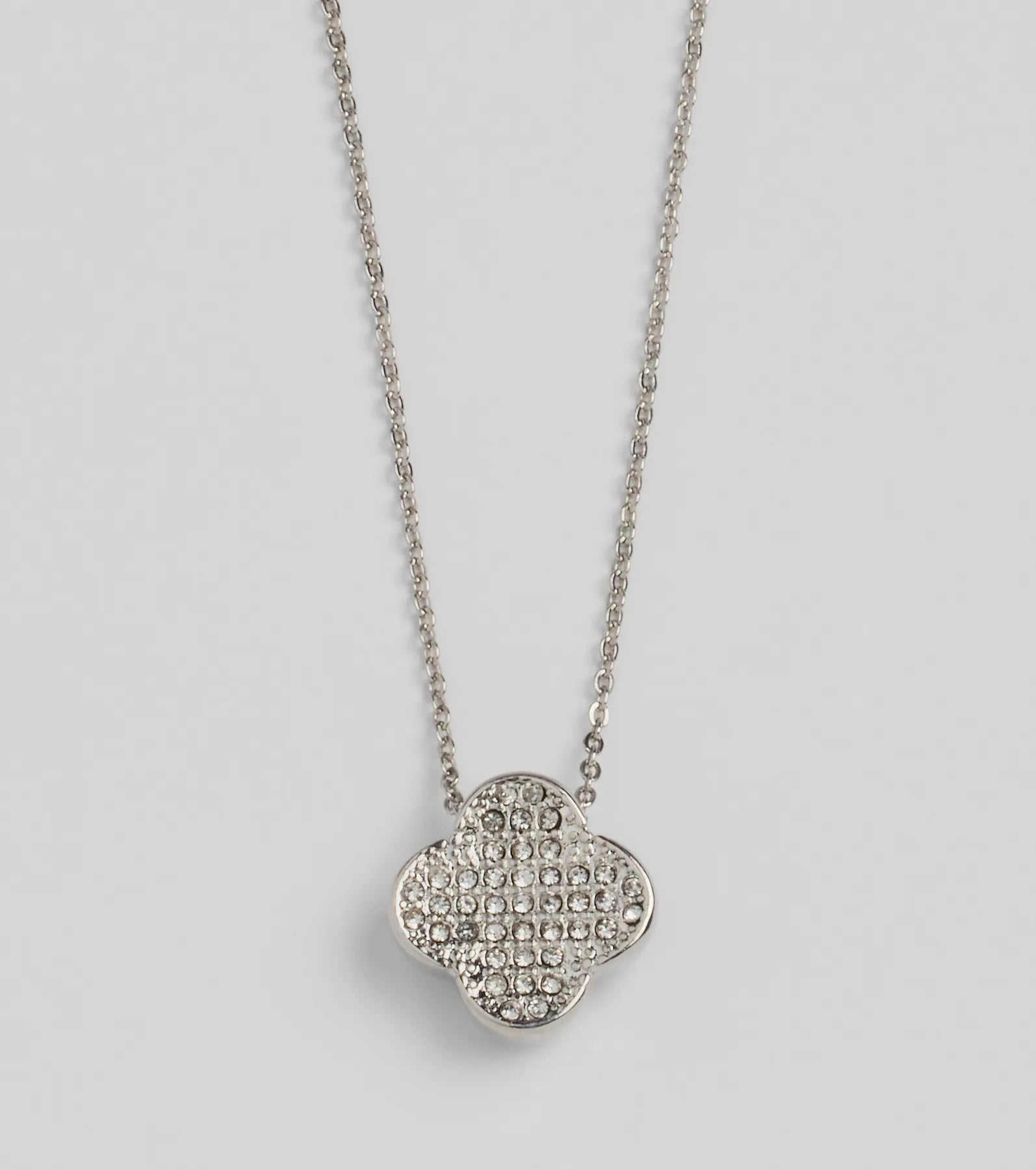Premium Rhinestone Clover Charm Necklace - Ultimate Luck Accessory