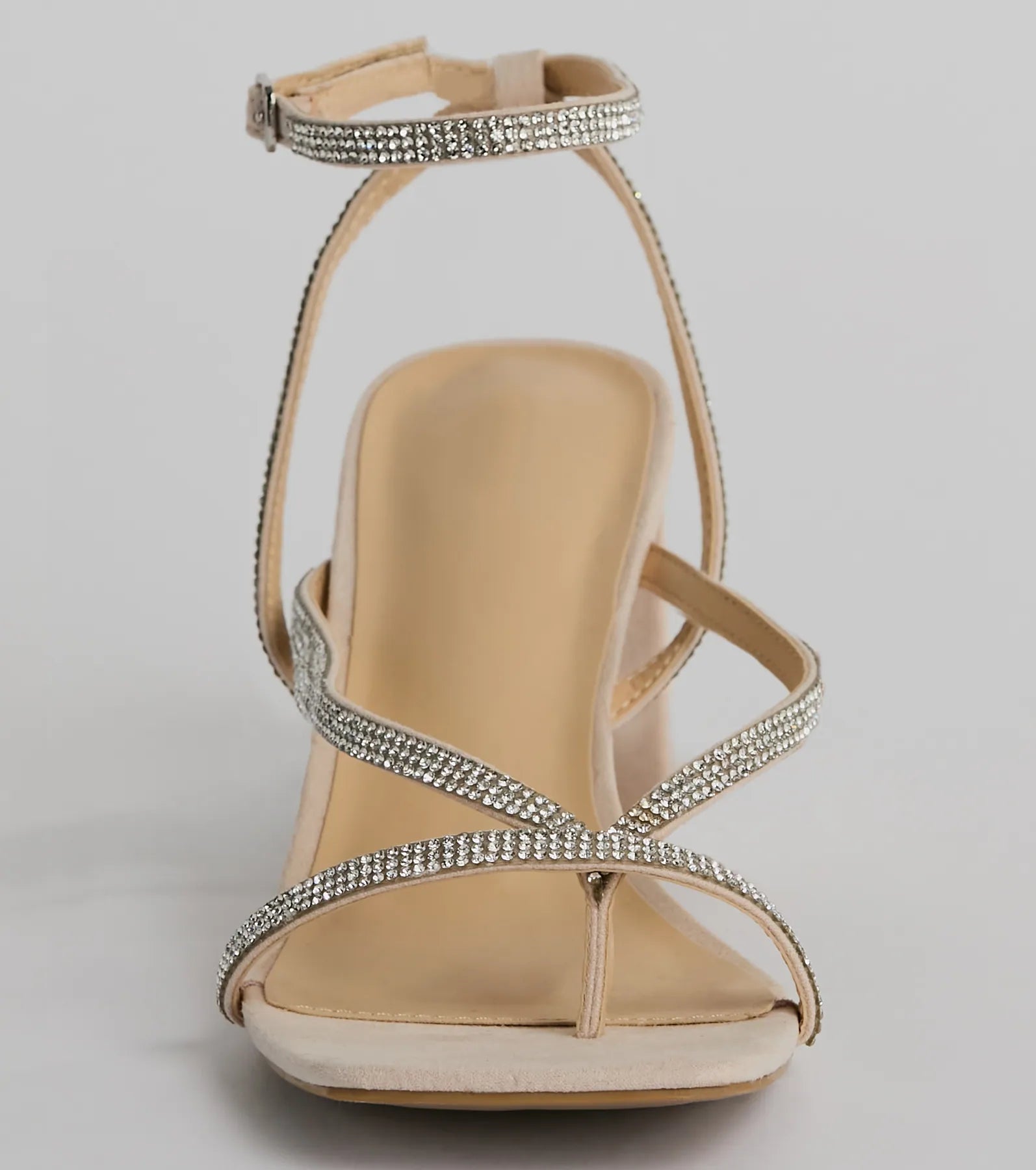 Premium Radiant Rhinestone Strappy Block Heels - Ultimate Sparkle & Comfort