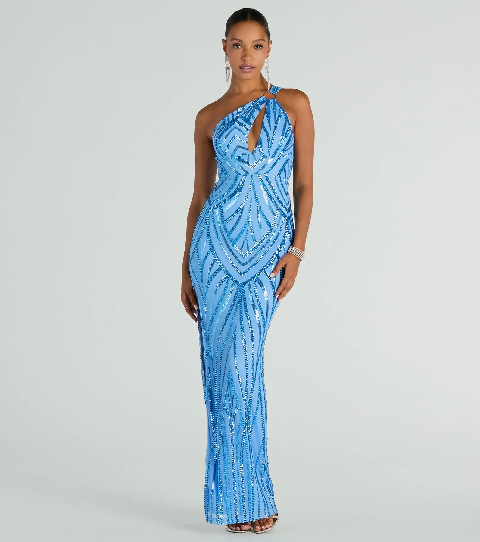 Premium Stacey One-Shoulder Sequin Dress – Ultimate Formal Elegance