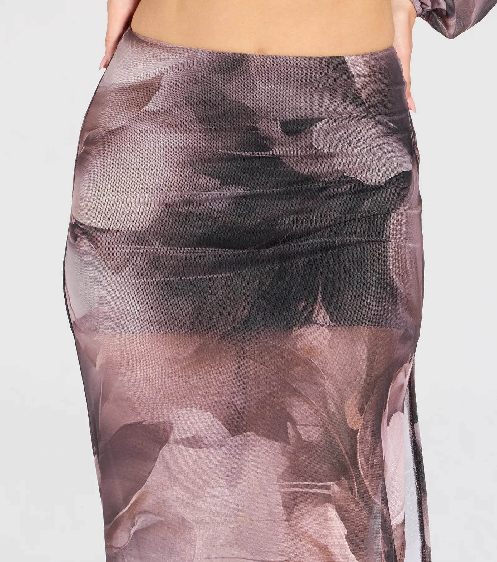 Premium Heavenly Match Floral Slit Midi Skirt - Ultimate Style Upgrade