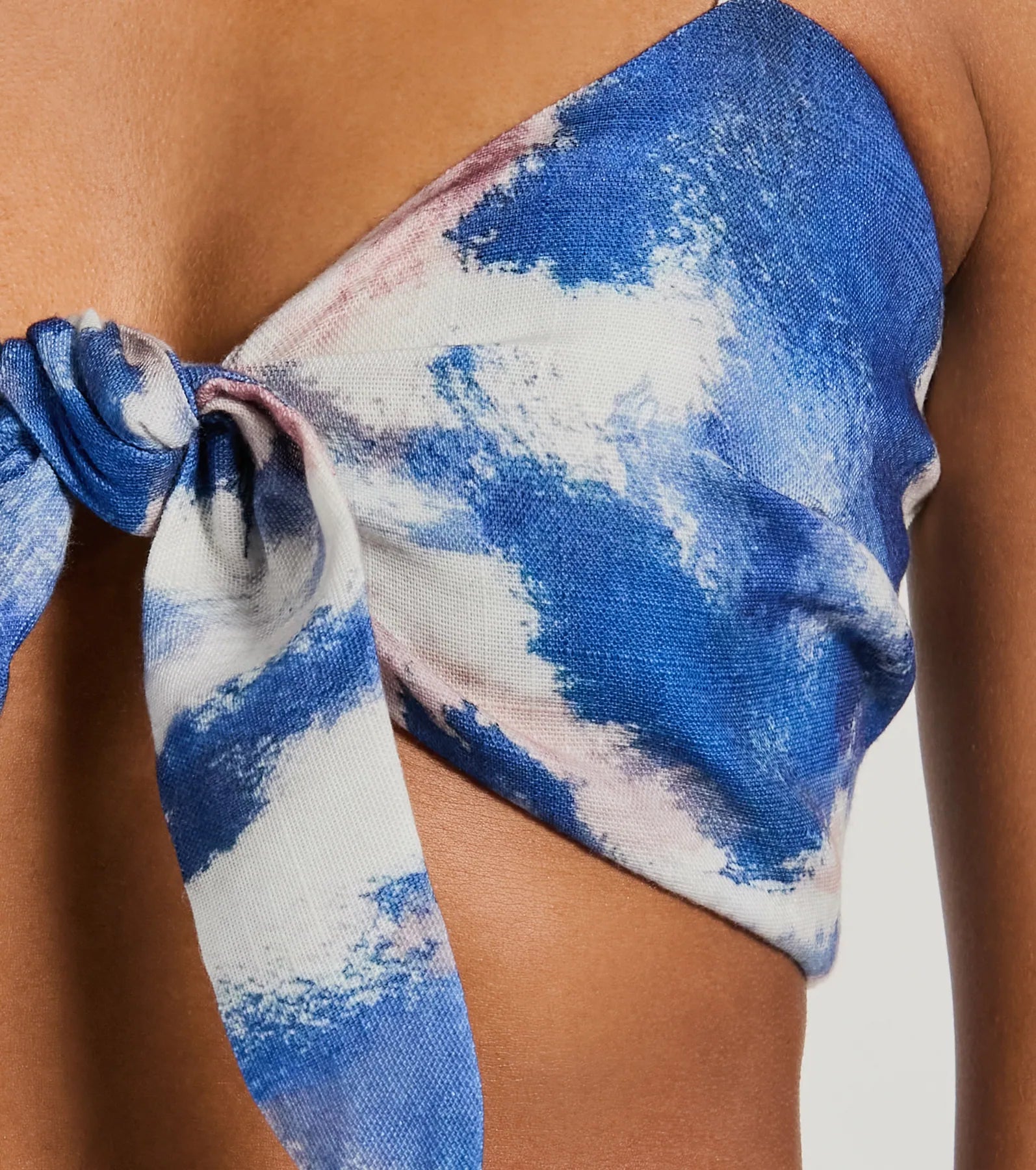 Premium Watercolor Tie-Front Crop Top - Ultimate Summer Style