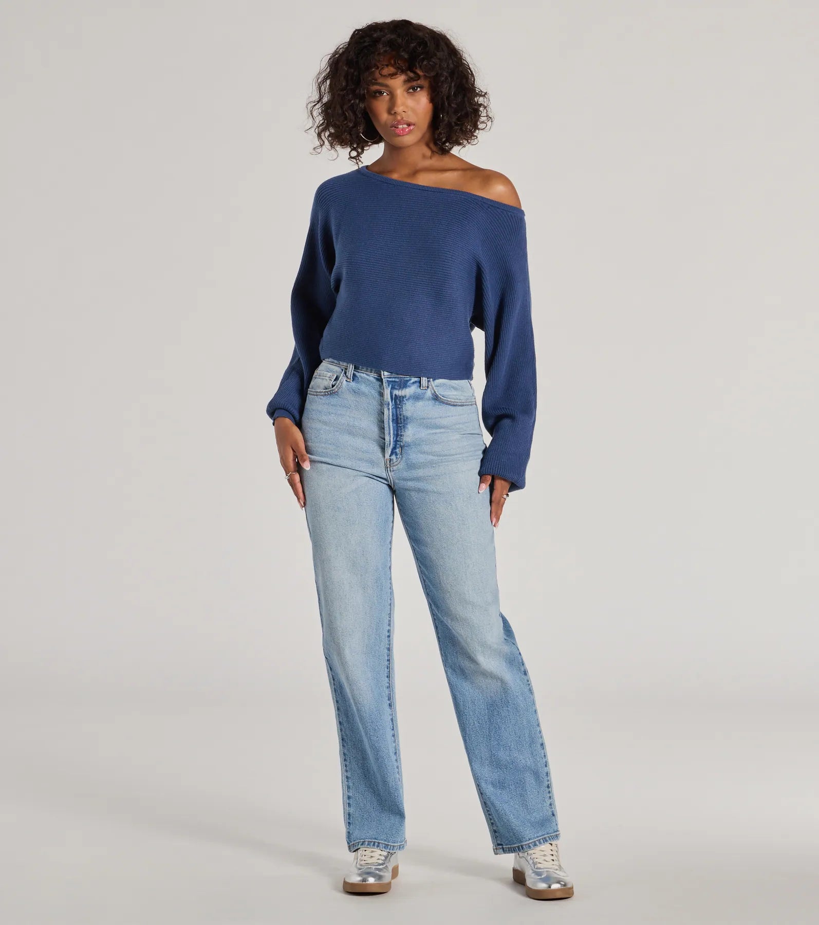 Ultimate Cozy Ribbed Knit Sweater - Off-Shoulder Style