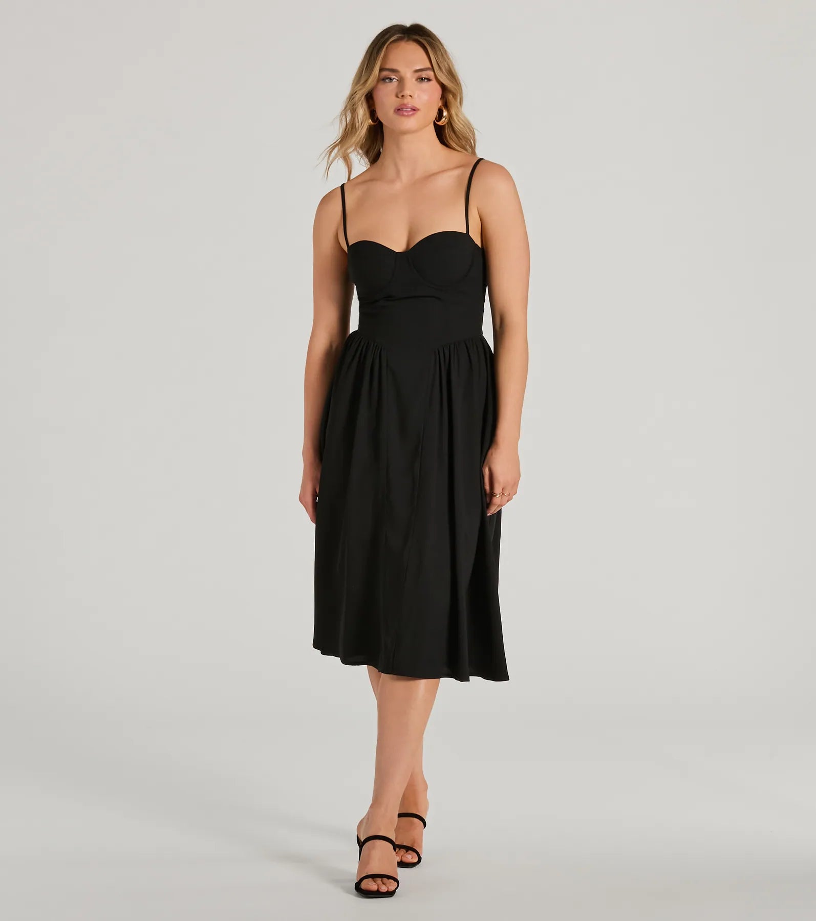 Ultimate Blissful Afternoons Corset A-Line Midi Dress