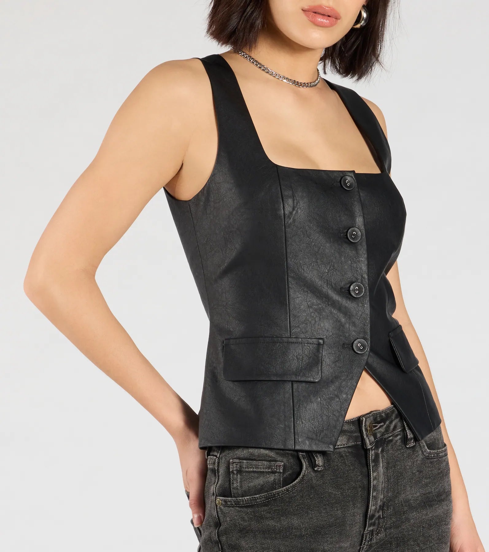 Ultimate Edge Faux Leather Vest for Concert & Festival Style