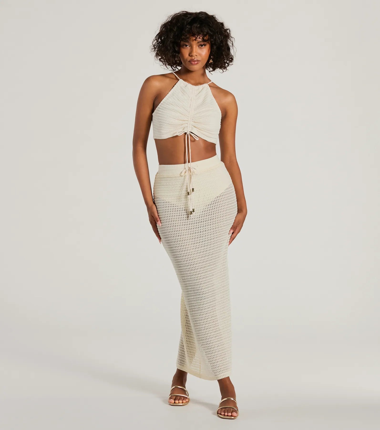 Ultimate Sunny Chic High Slit Crochet Maxi Skirt - Premium Summer Style