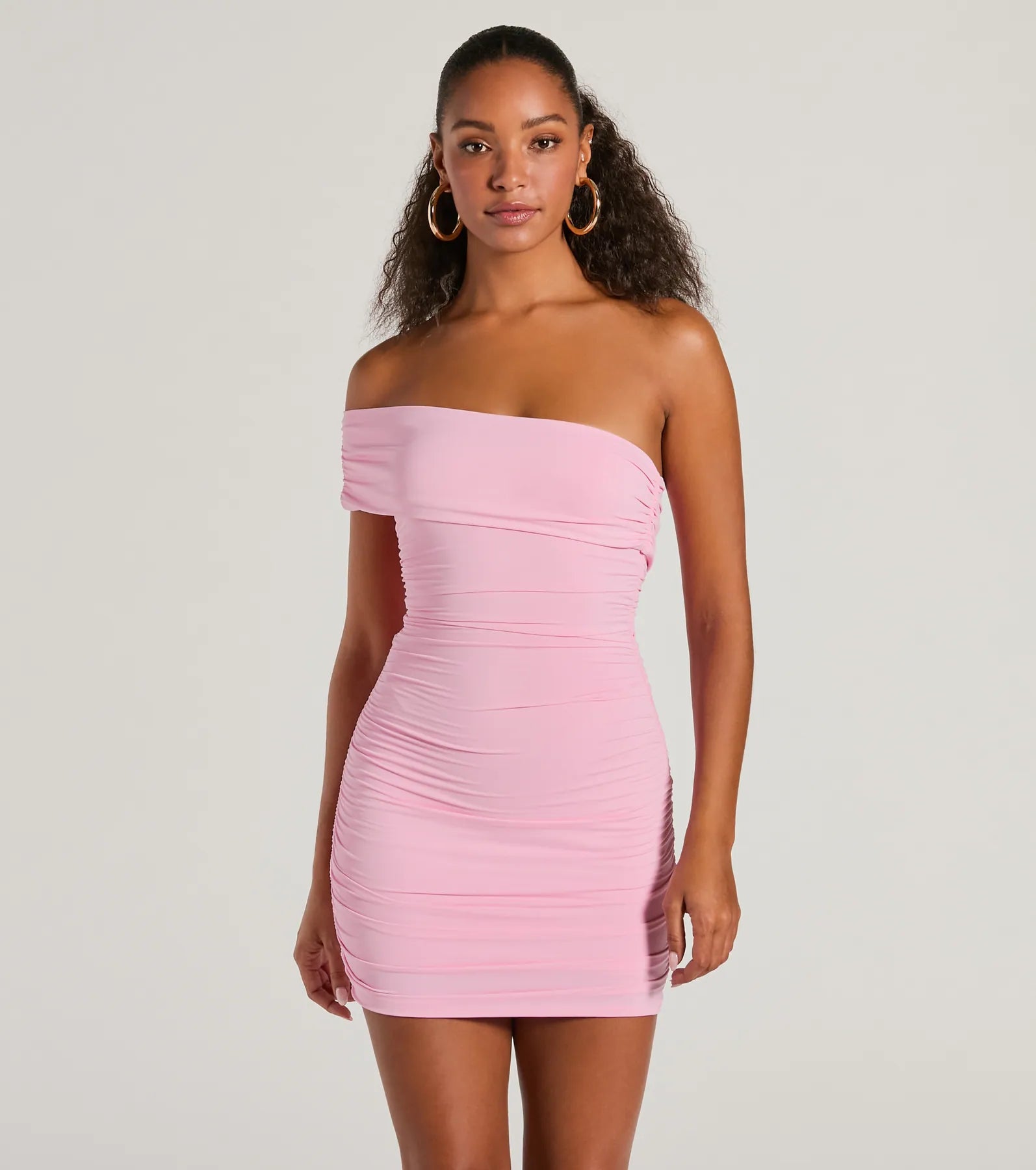 Ultimate One Shoulder Bodycon Mini Dress - Premium Fit & Style