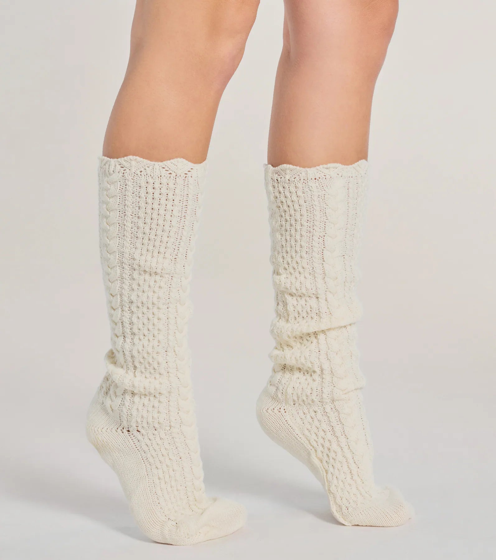 Premium Cable Knit Knee-High Socks - Ultimate Comfort & Style