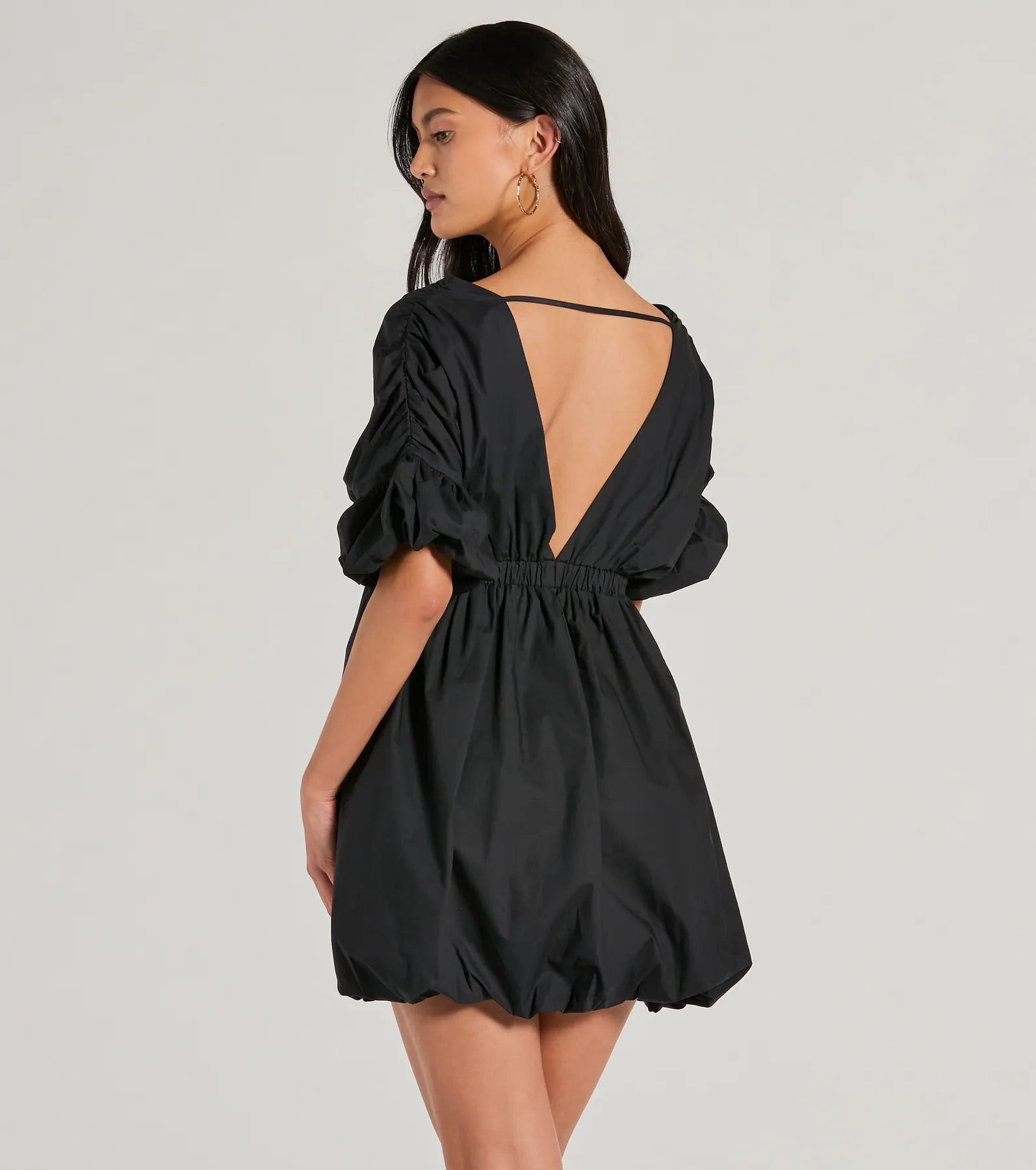 Ultimate Love Game Plunge V-Neck Bubble Skater Dress