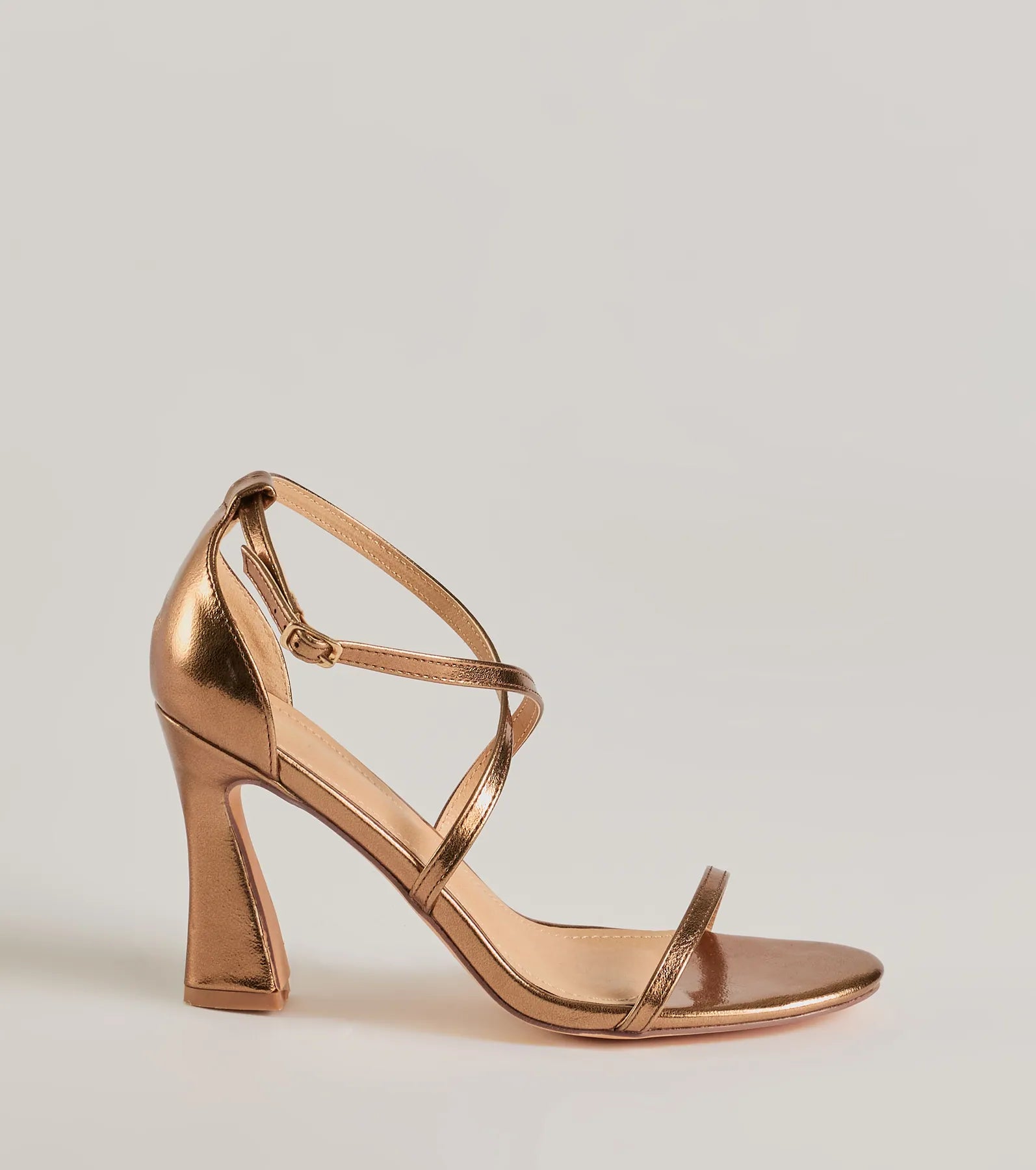 Ultimate Glam Strappy Metallic Block Heels - Premium Style for Every Occasion