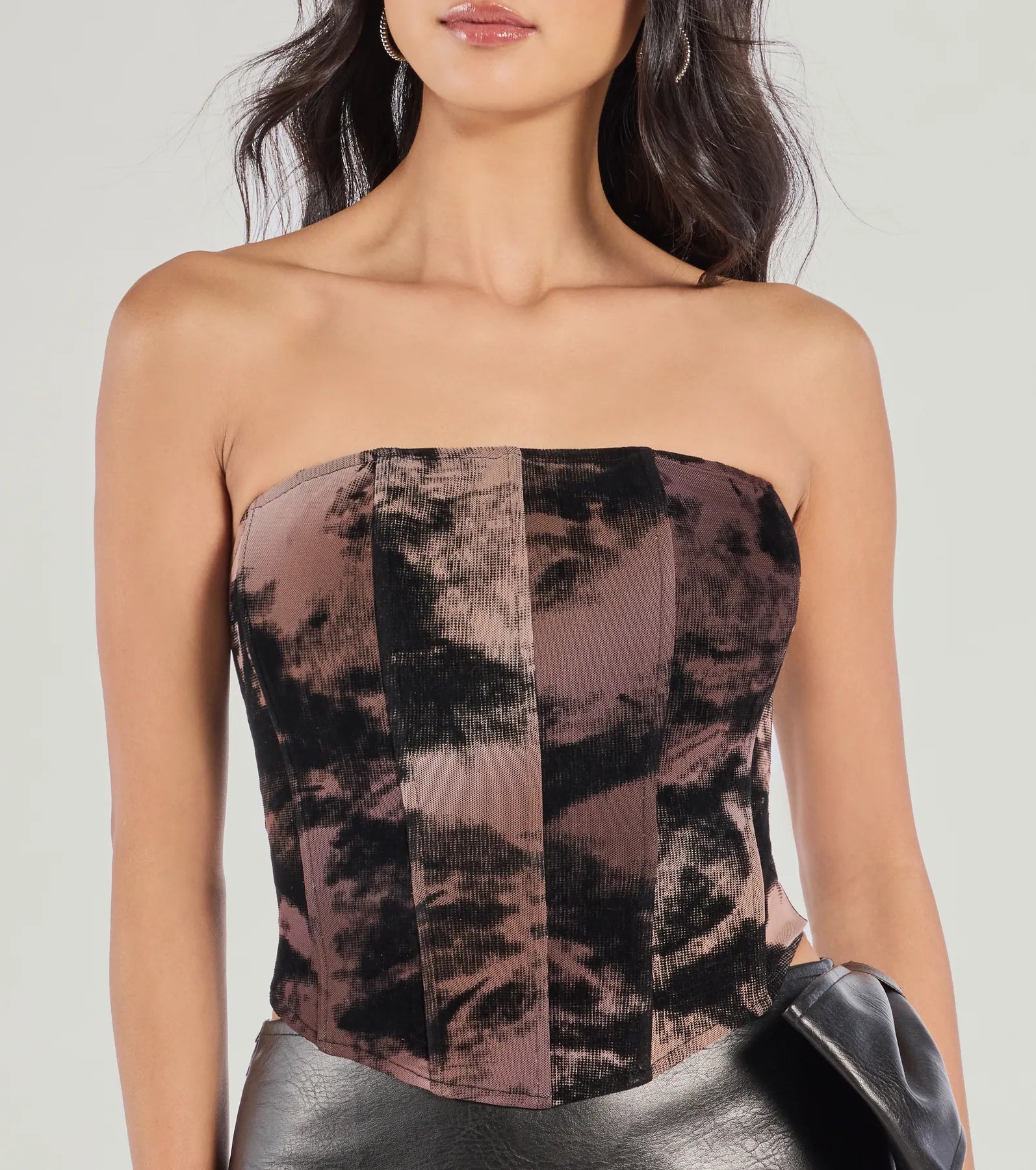 Ultimate Chic Abstract Corset Top - Premium Fit & Style