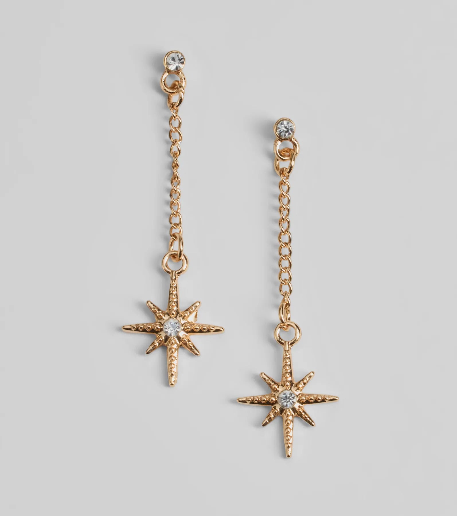 Premium Celestial Cutie Rhinestone Star Drop Earrings