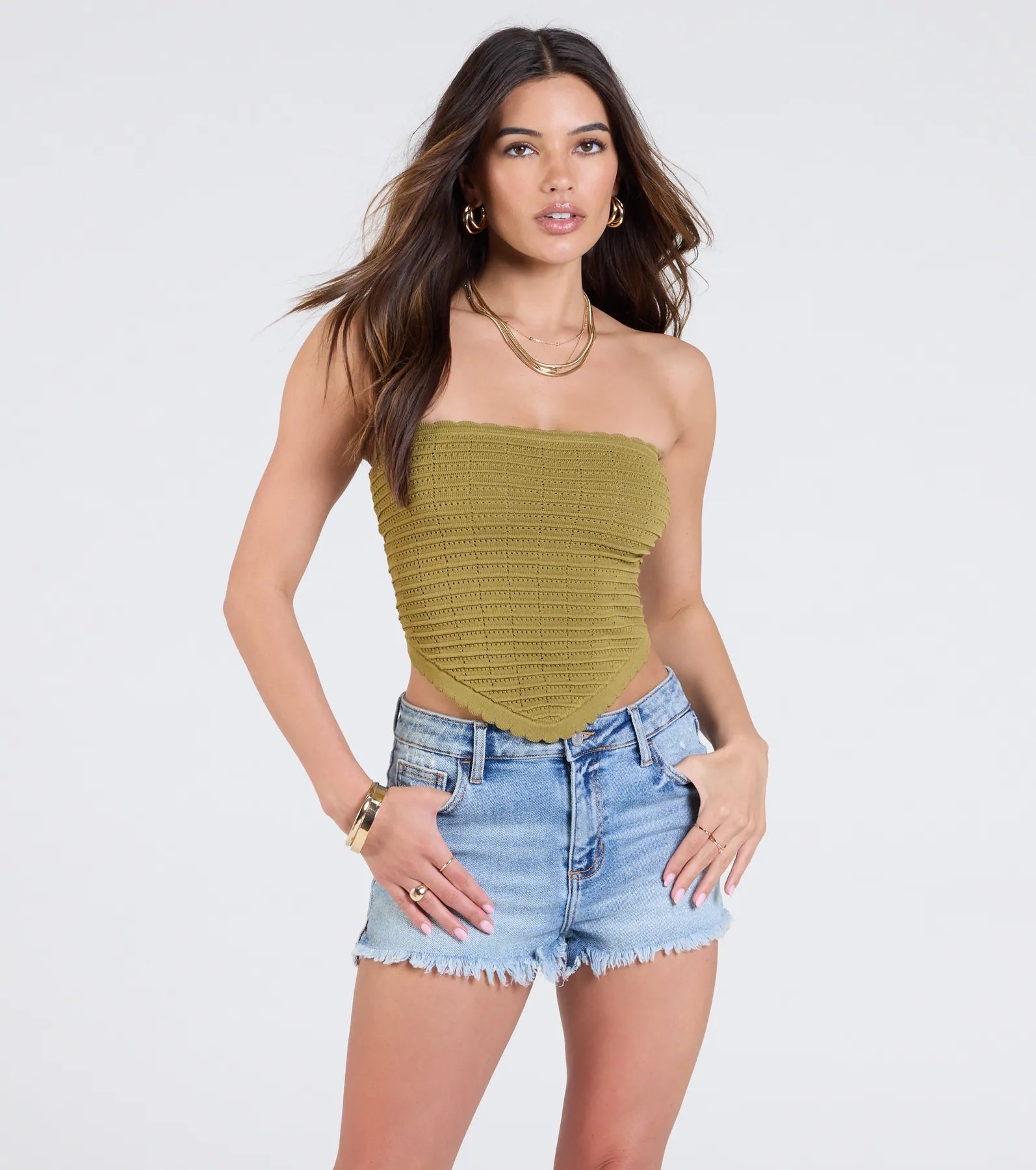 Ultimate Strapless Knit Crop Top - Effortless Style