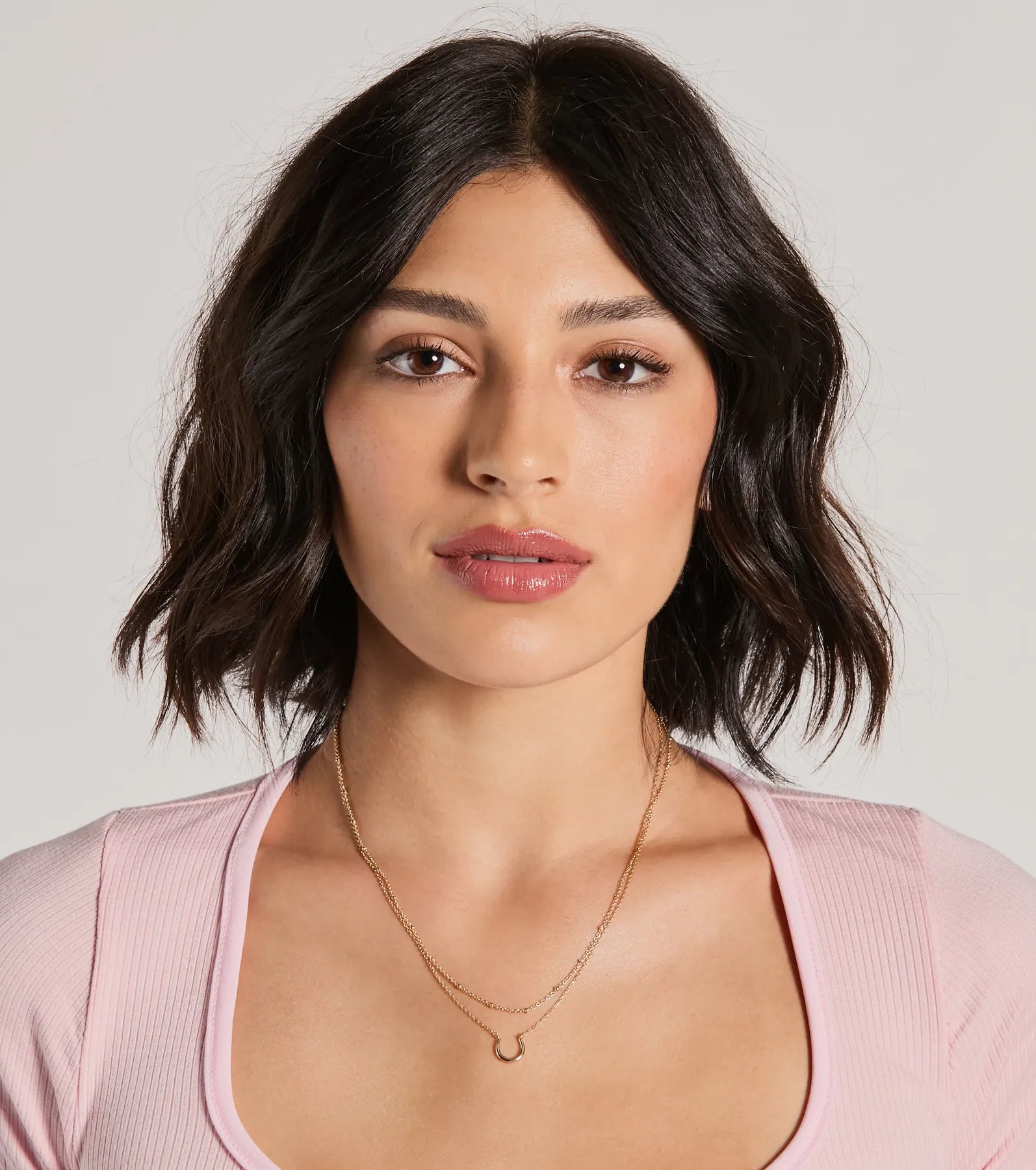 Ultimate Lucky Chic Horseshoe Charm Layered Necklace
