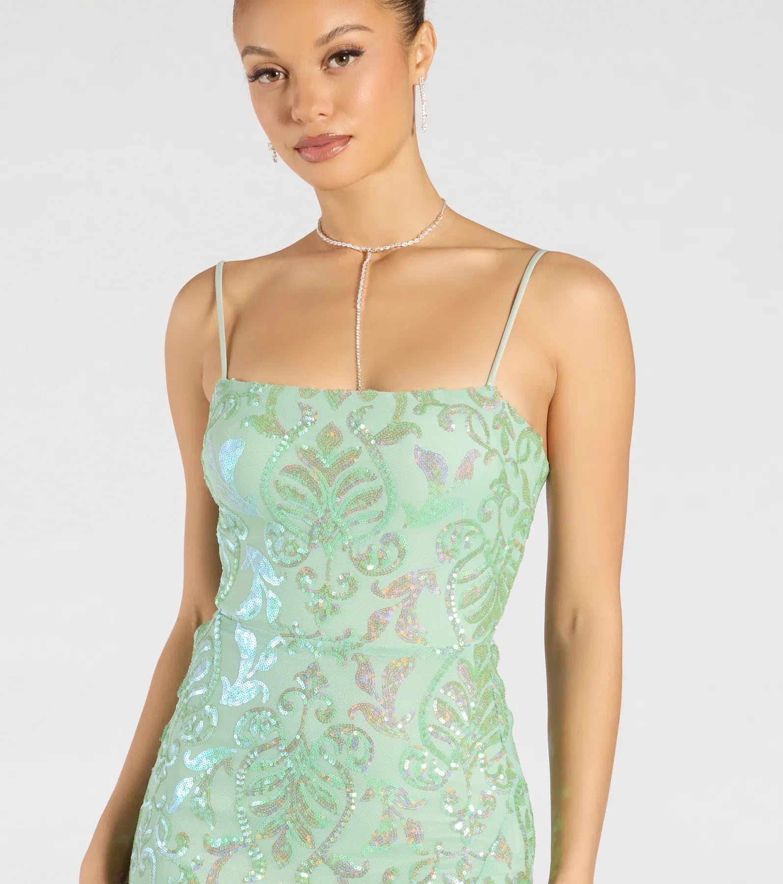 Ultimate Celina Sequin Lace-Up Mermaid Dress for Glamorous Nights