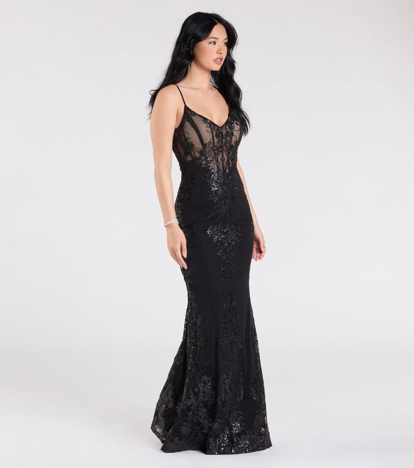 Ultimate Lindsay Glitter Mermaid Dress | Premium Formalwear