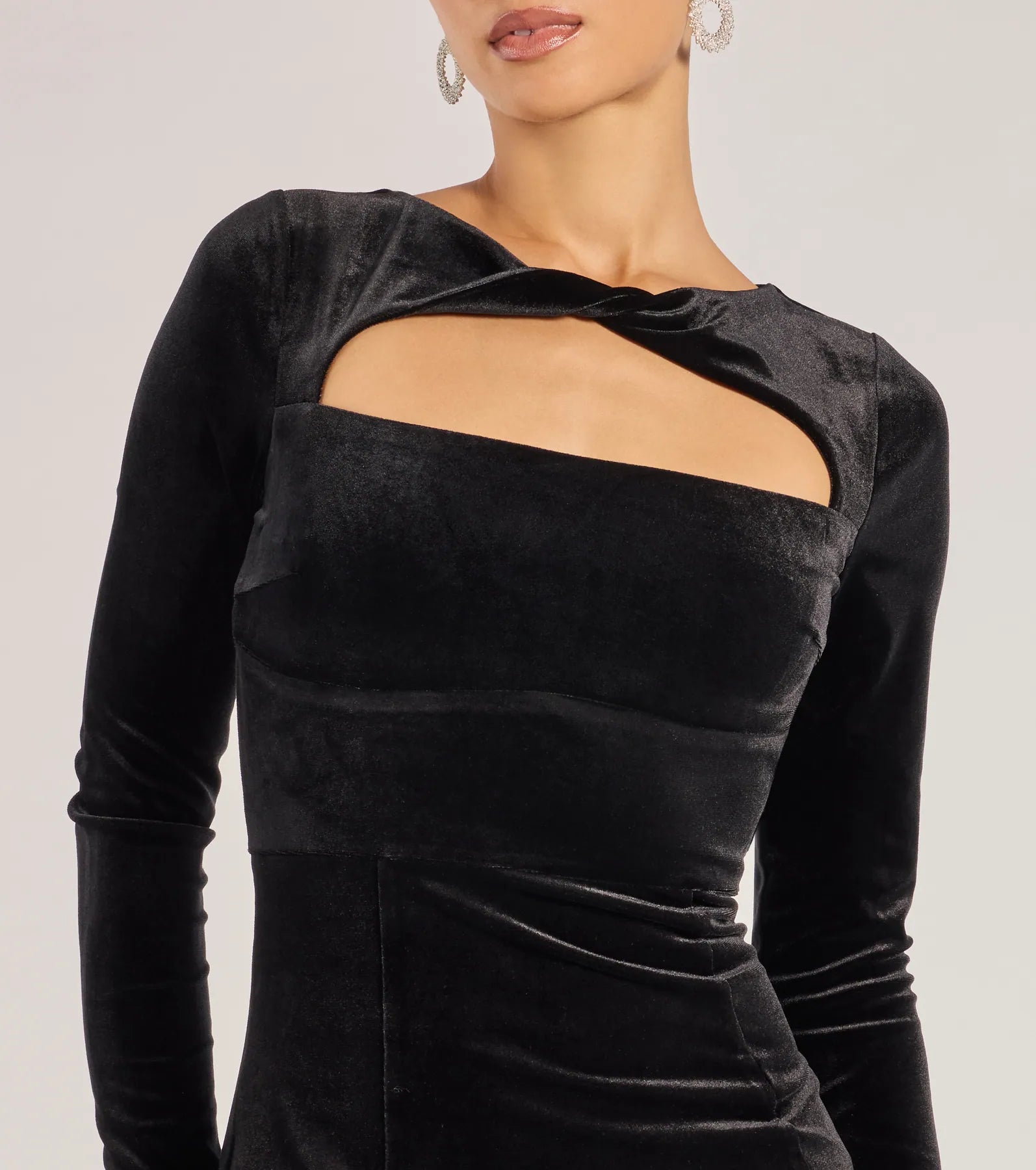 Premium Velvet Open Back Mini Dress - Ultimate Elegance