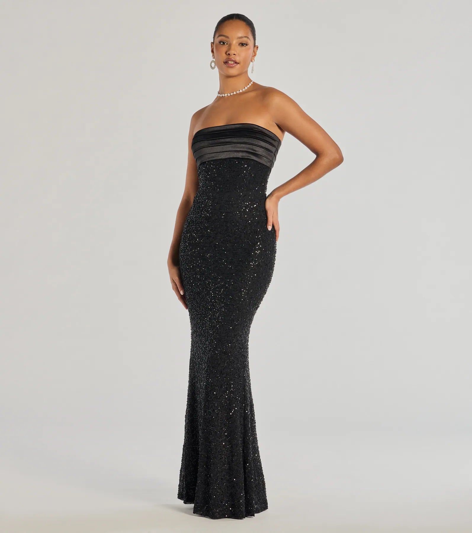 Premium Stacey Strapless Sequin Mermaid Gown - Ultimate Formal Dress