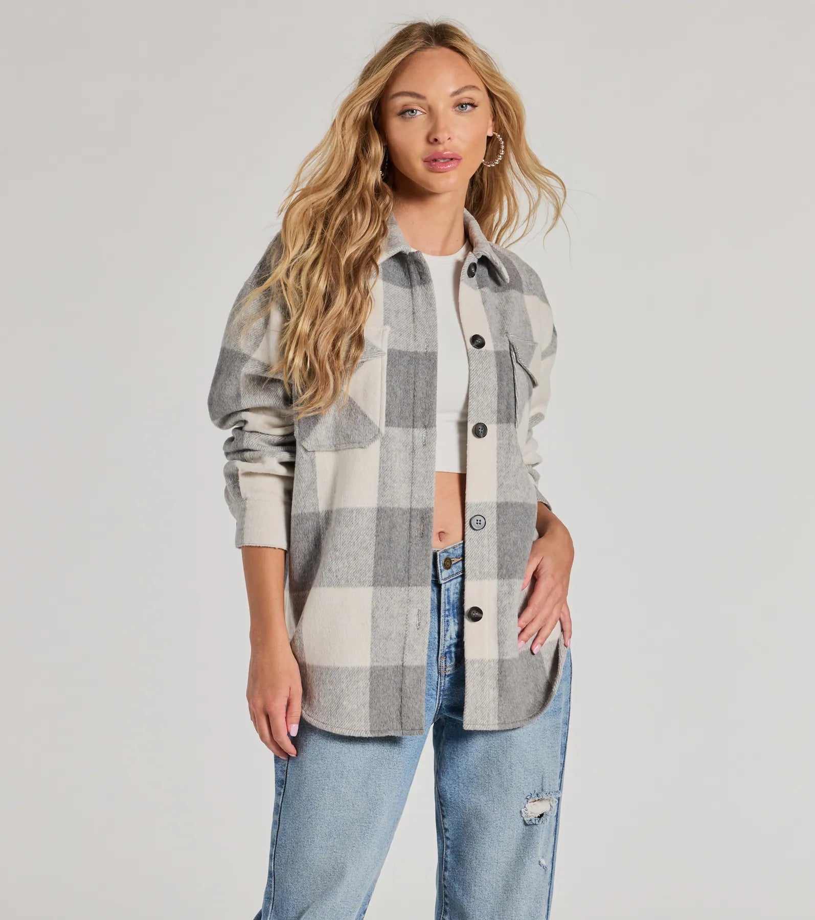 Premium Cozy Season Plaid Shacket - Ultimate Relaxed Fit