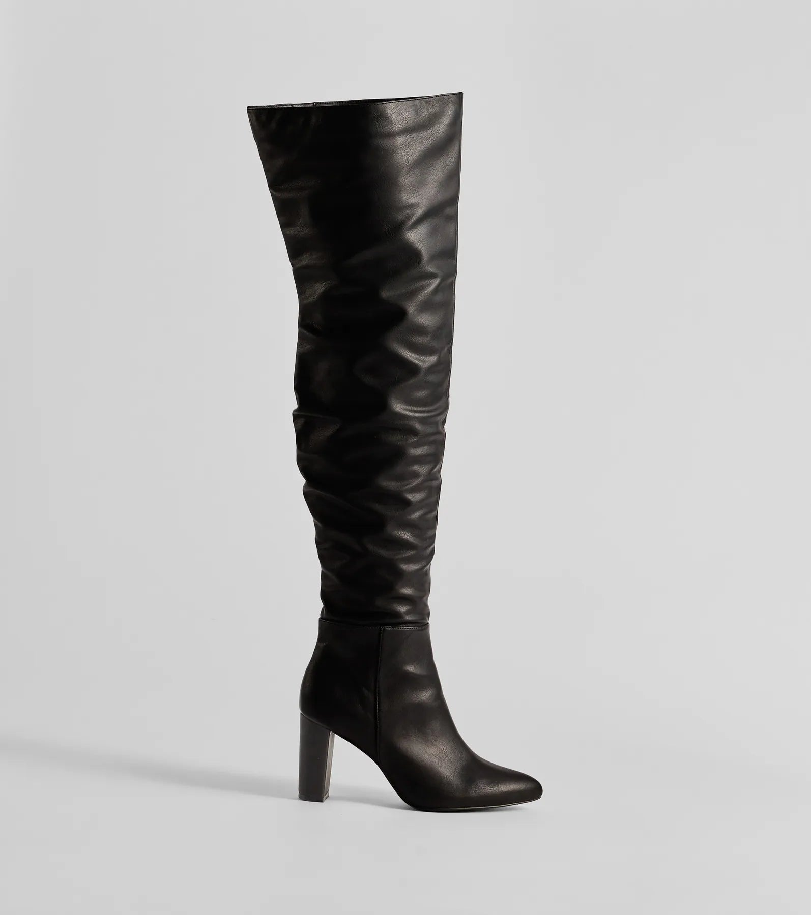 Ultimate Strut Faux Leather Over-The-Knee Boots - Trendy & Comfortable