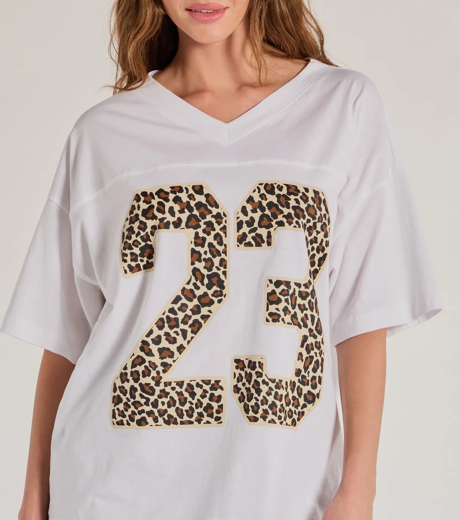 Ultimate '23 Leopard Print Oversized Graphic Tee