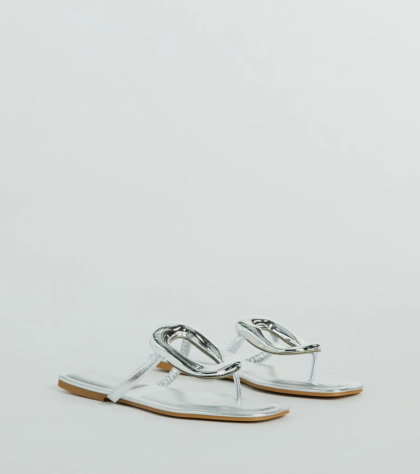 Ultimate Minimalist Square Ring Flat Sandals - Elegance Redefined