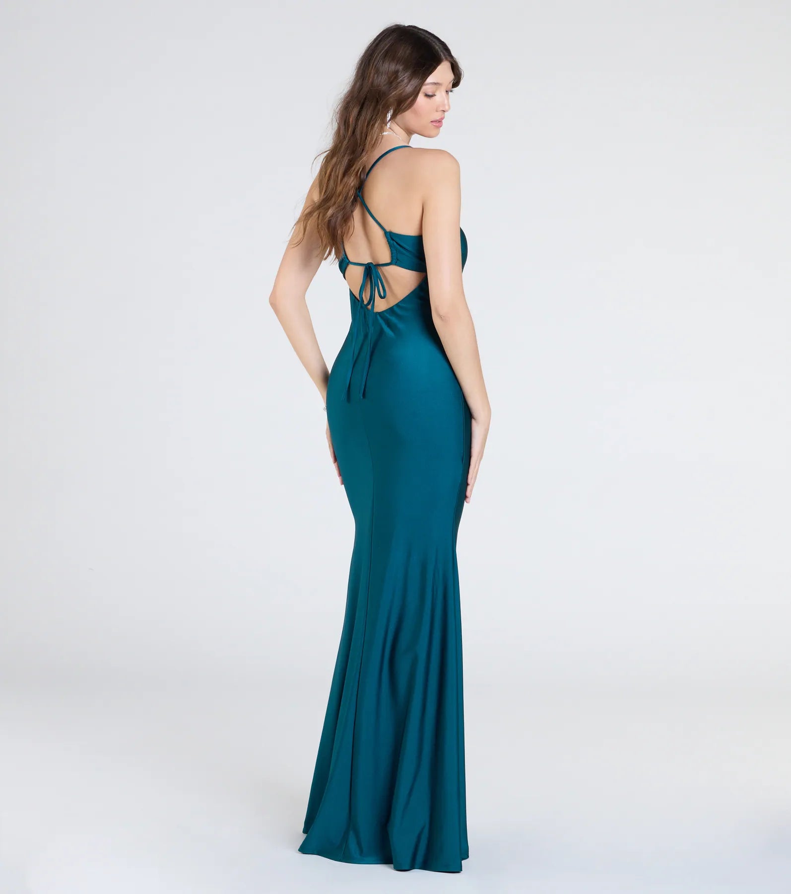 Premium Mindy Strappy Back Mermaid Gown - Ultimate Formal Elegance