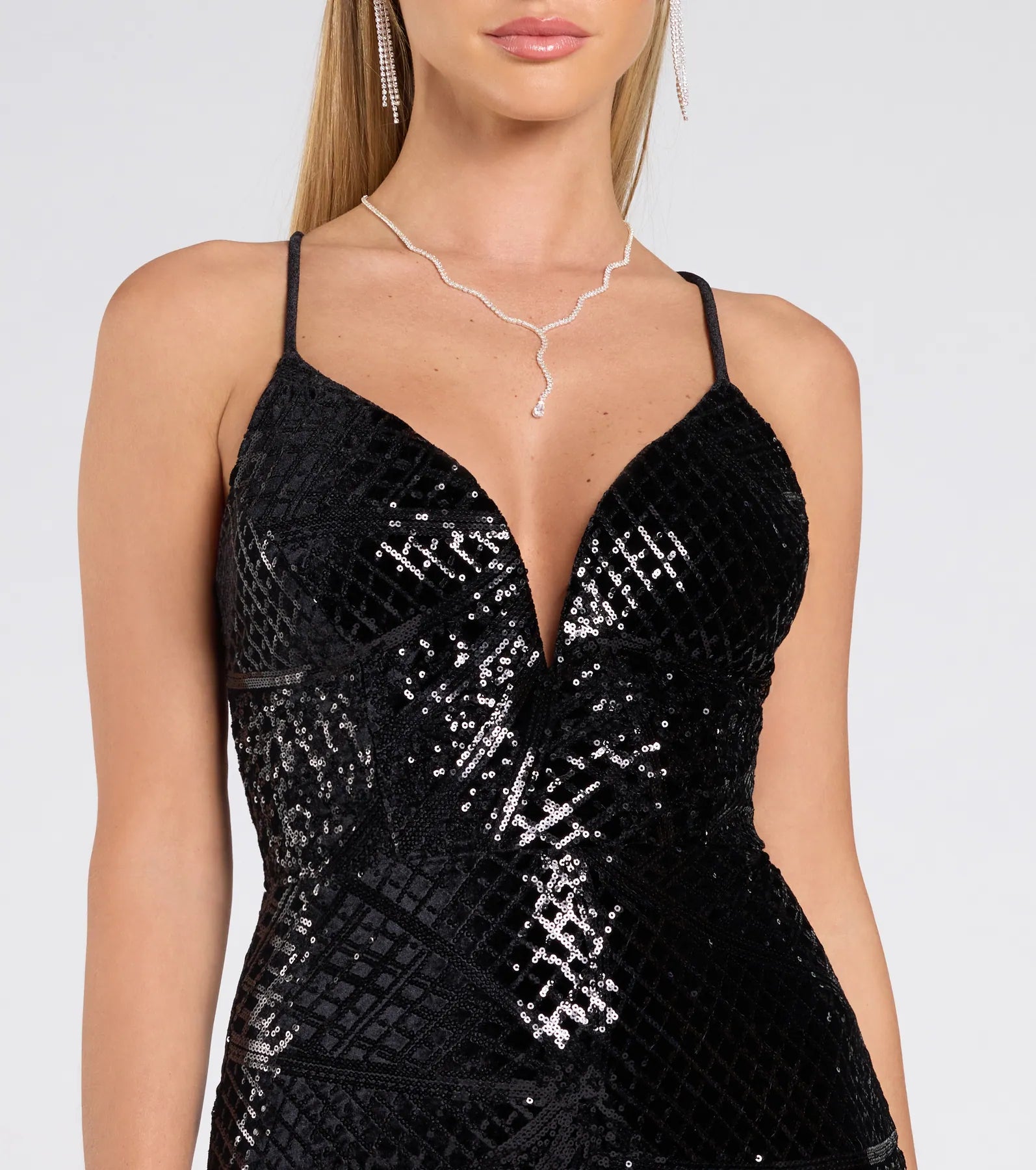 Ultimate Bethany Sequin Lace-Up Bodycon Dress – Showstopper Elegance