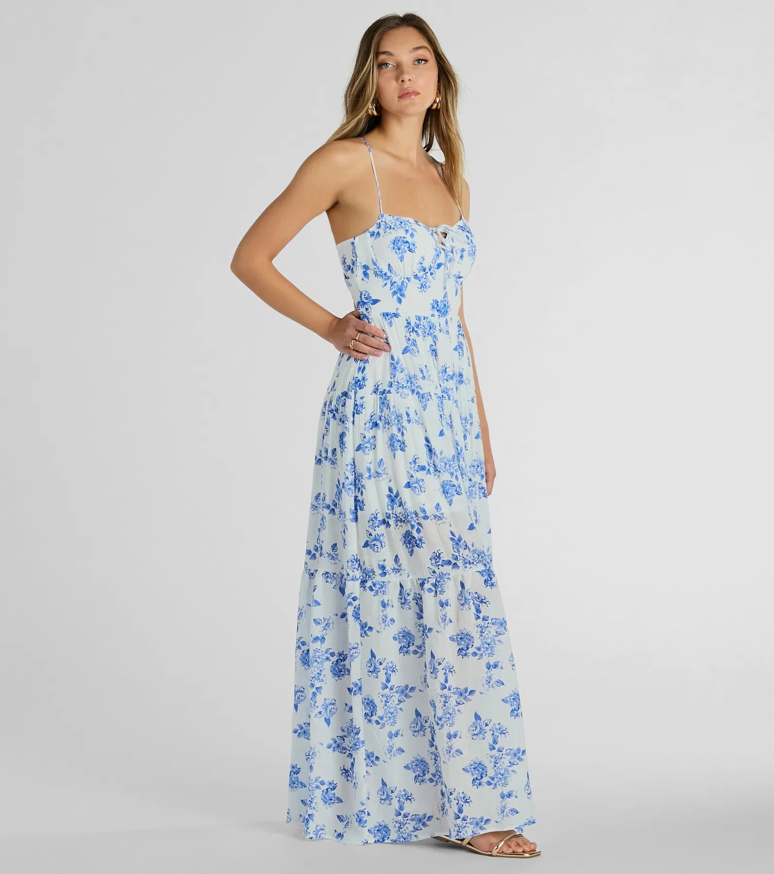 Ultimate Charm Floral Tie-Back Maxi Dress | Lightweight & Stylish