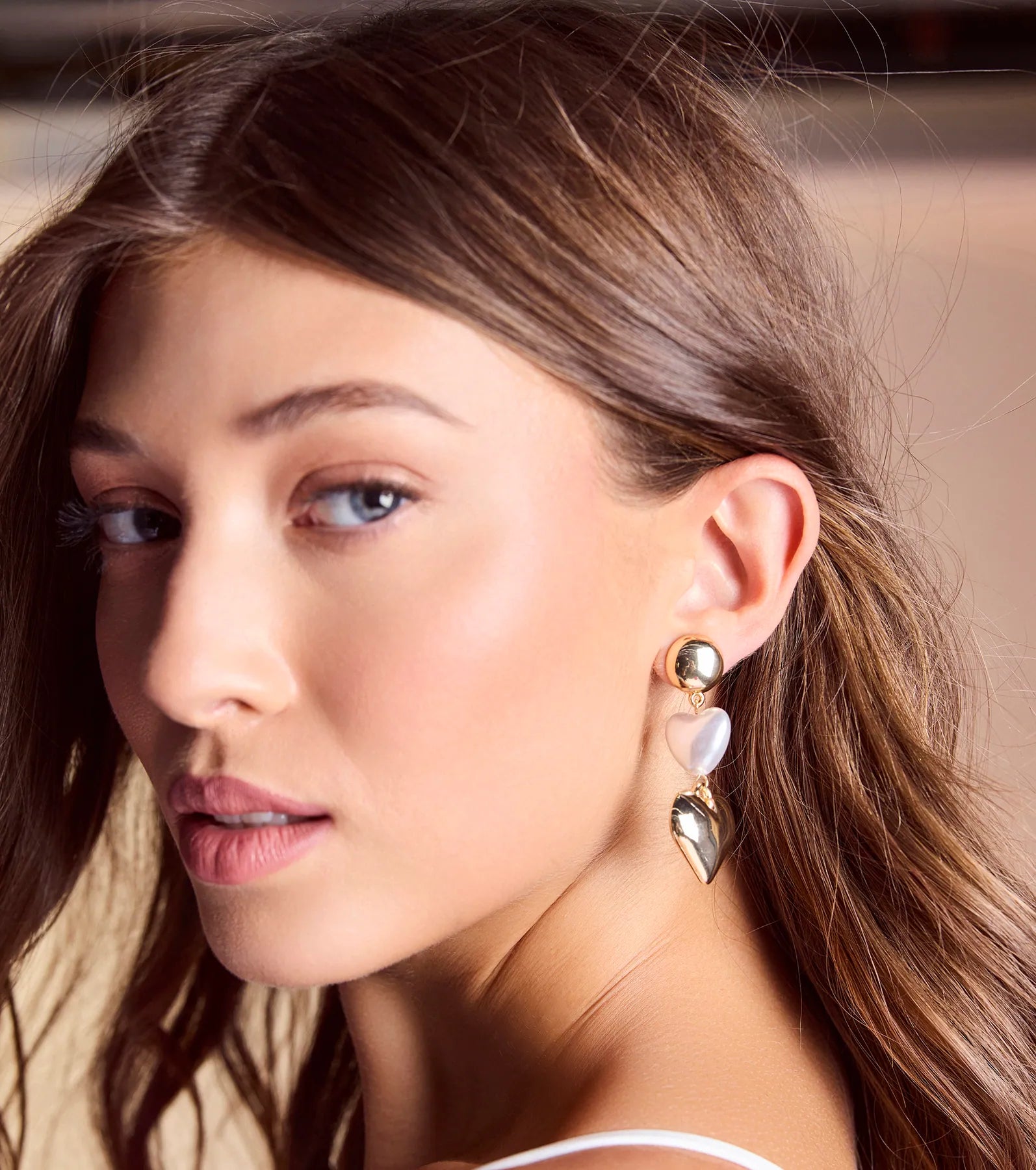 Ultimate Glamour: Pearl Heart Statement Earrings