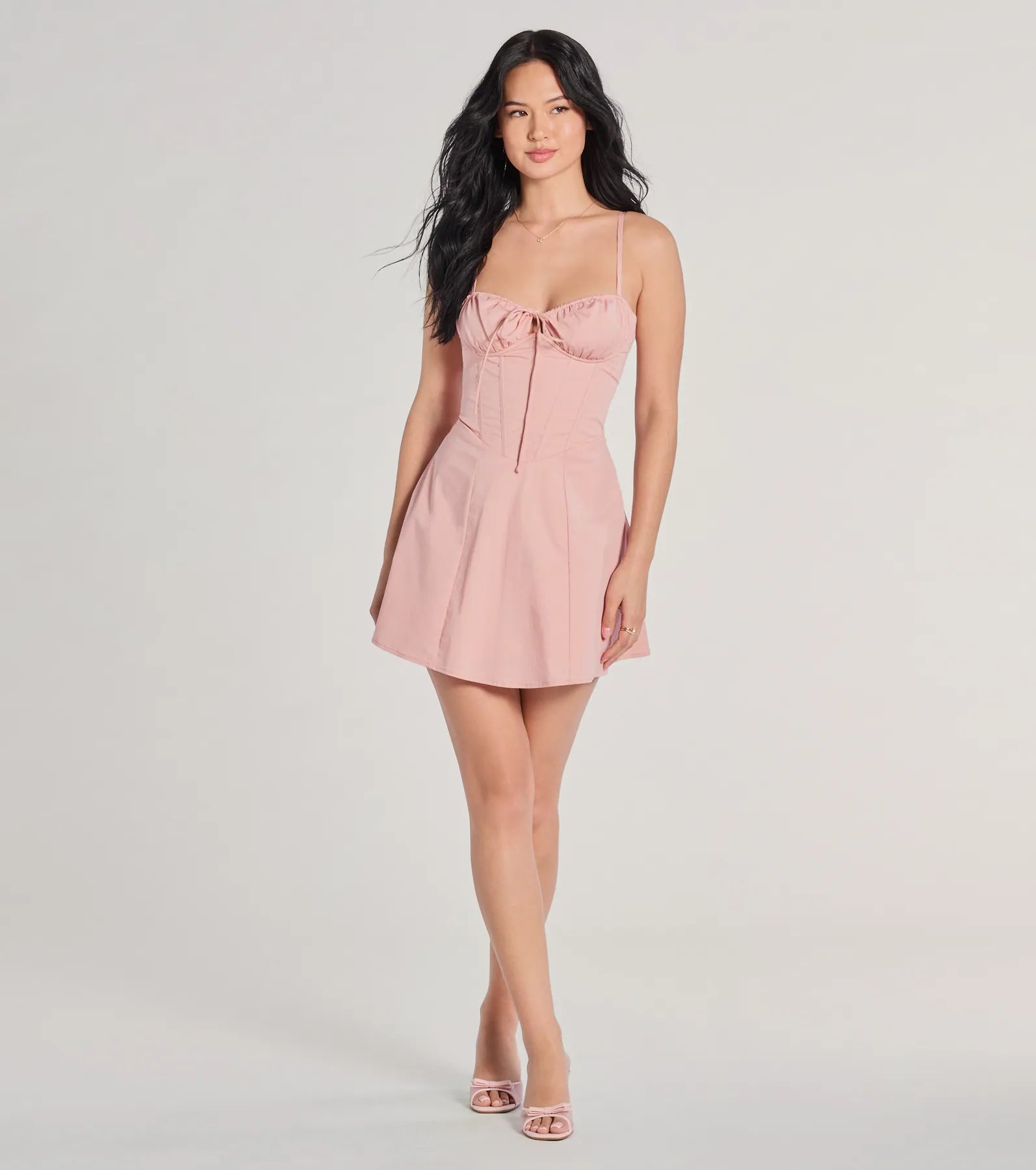 Ultimate Sweetheart Corset Lace-Up A-Line Dress - Flirty & Feminine