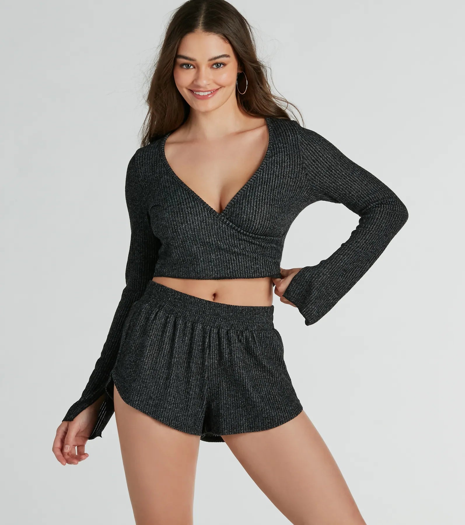 Ultimate Comfort Keep It Chill Ribbed Knit Pajama Top