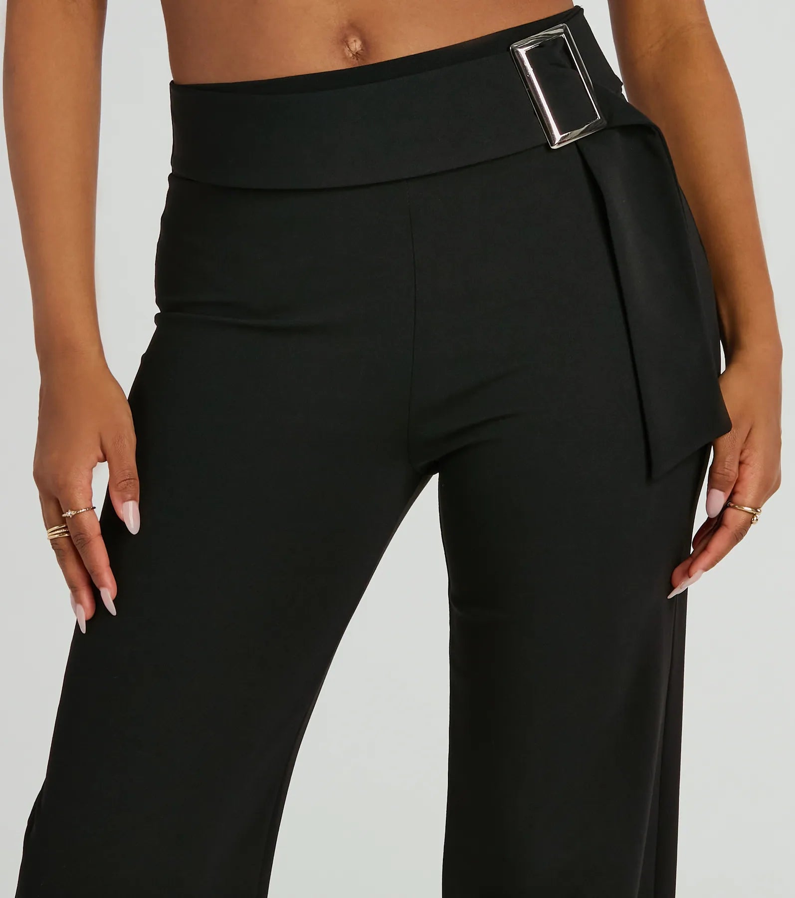 Ultimate High-Rise Belted Crepe Pants - Walk The Walk