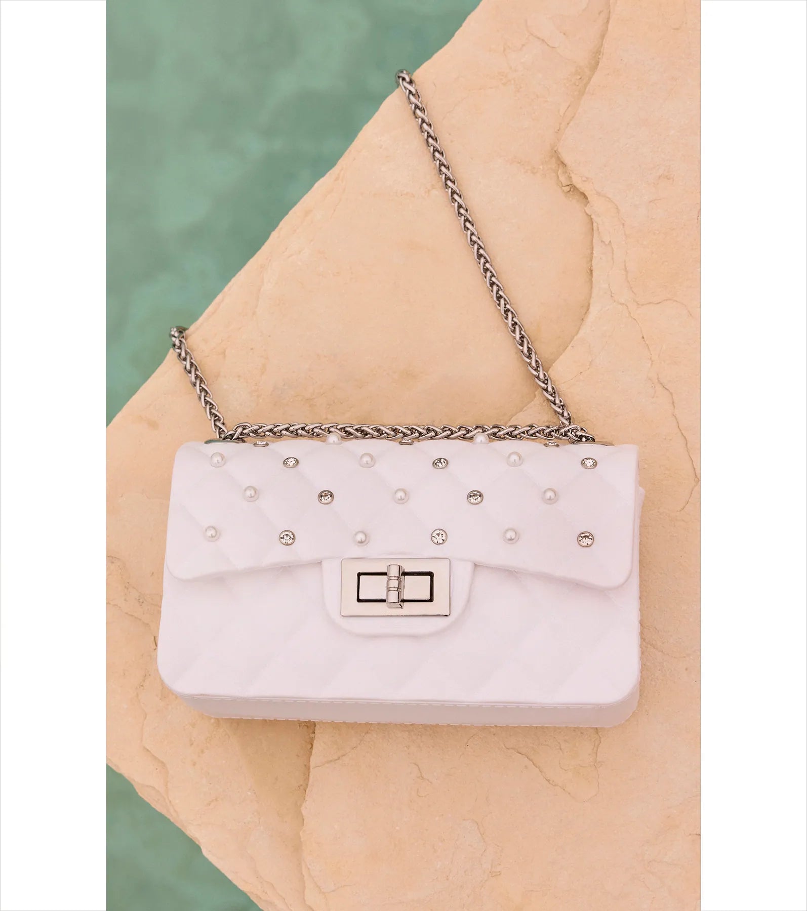 Ultimate Glam Faux Pearl Jelly Crossbody Bag - Your Perfect On-The-Go Companion