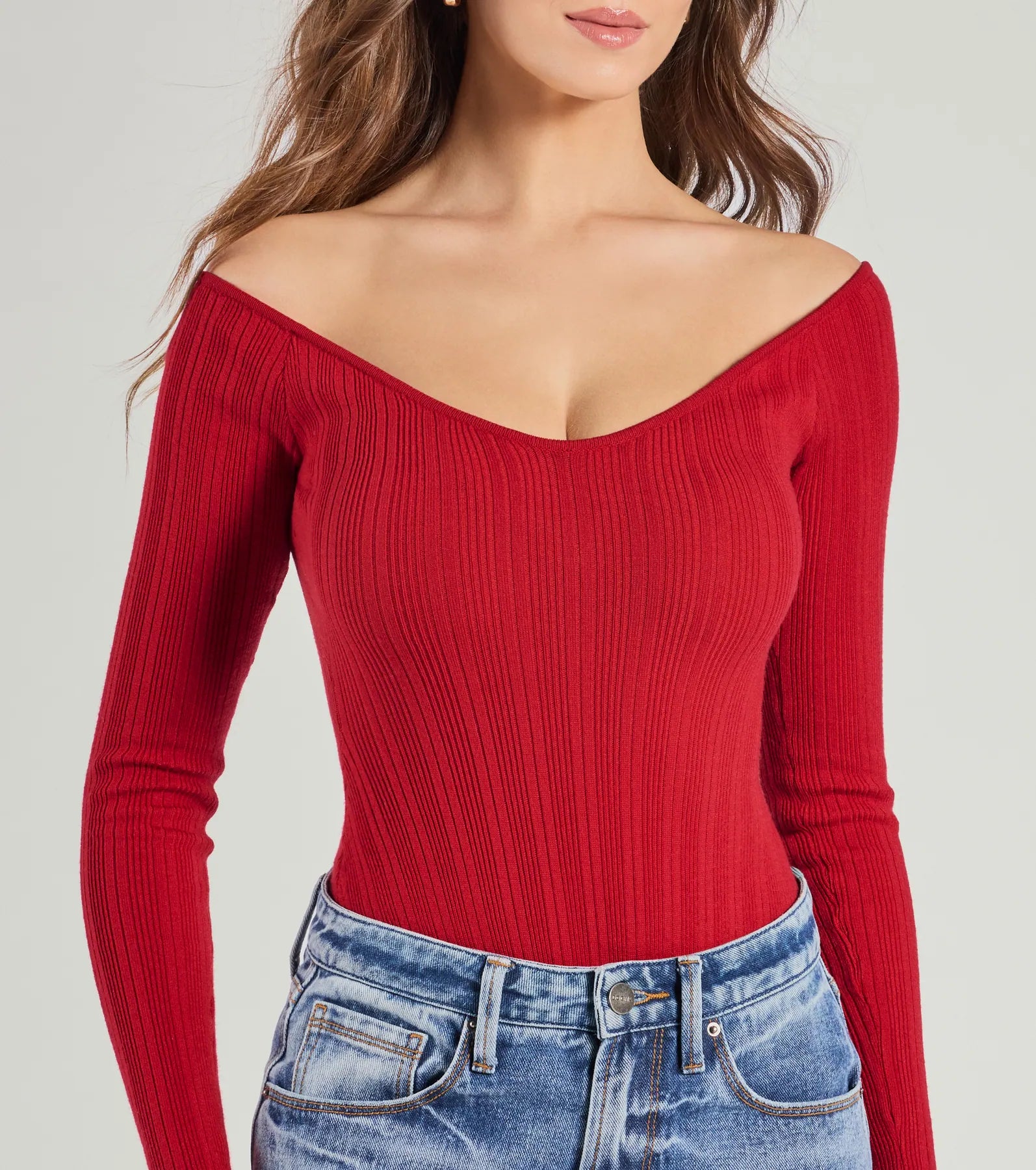 Premium Ribbed Knit Long Sleeve Bodysuit - Ultimate Fit & Style