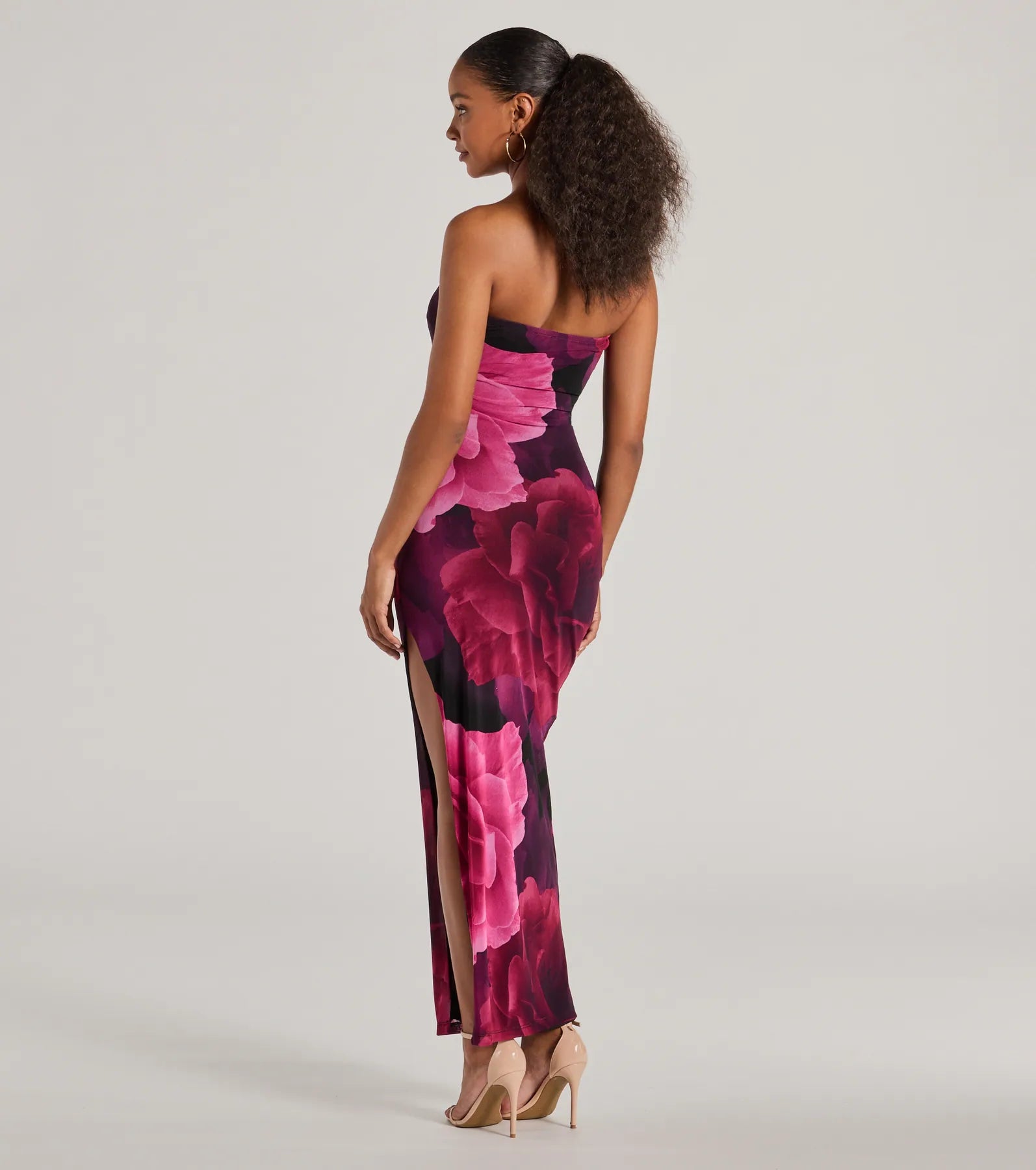 Ultimate Grandeur Blooms Strapless Maxi Dress