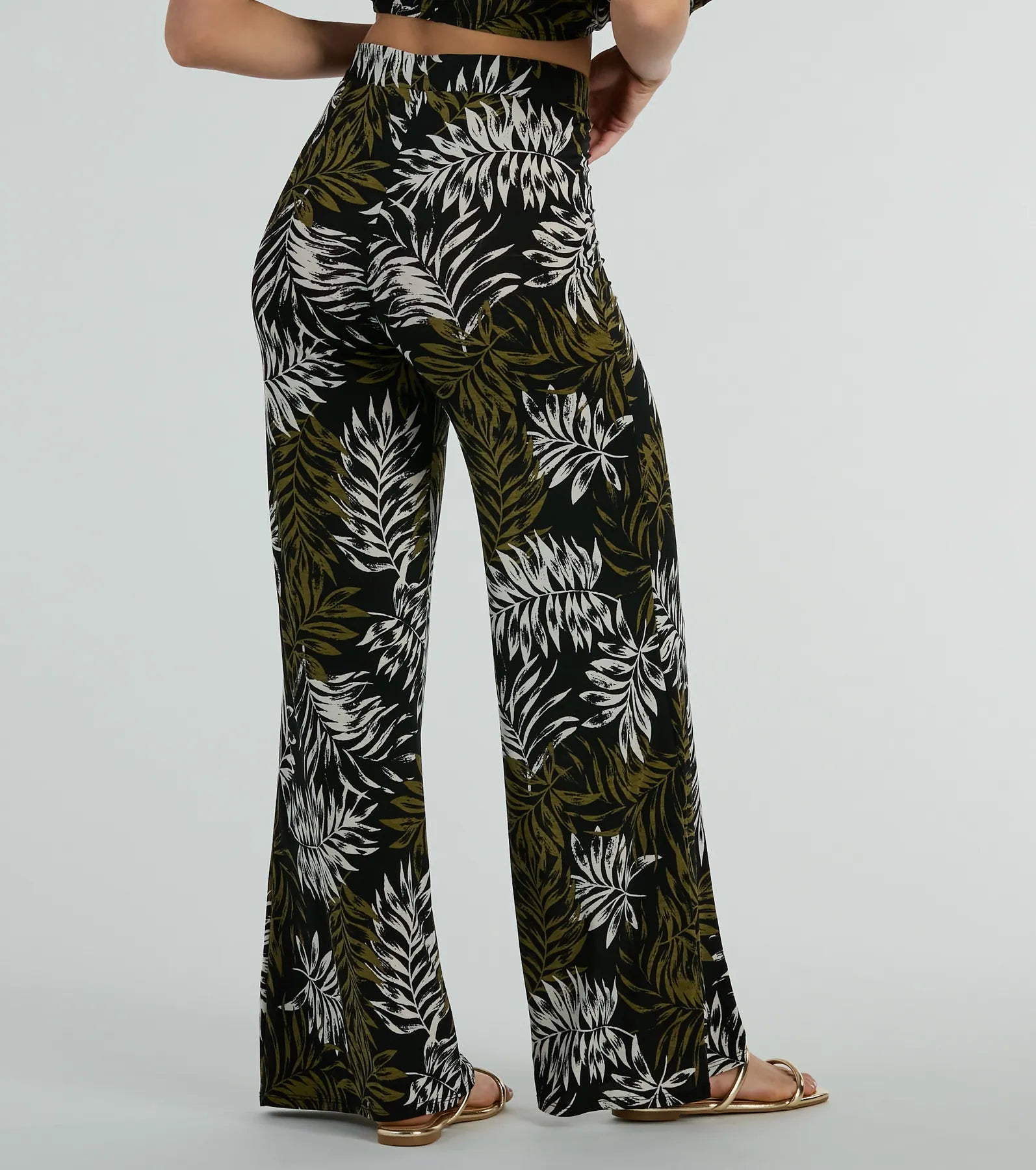 Premium Tropical Escape Wide Leg Palazzo Pants