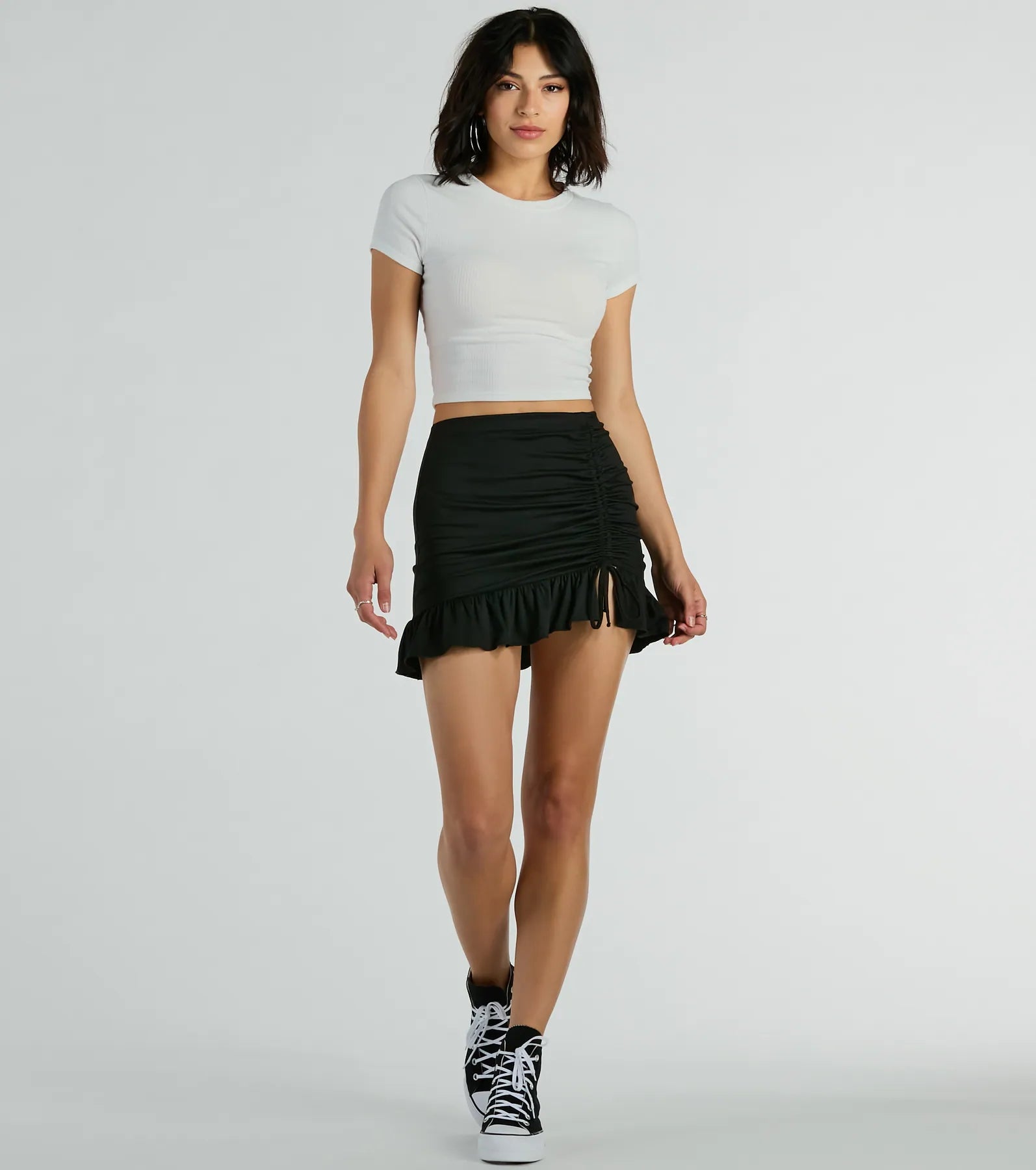 Ultimate Flirty Fun High-Rise Ruffle Mini Skirt