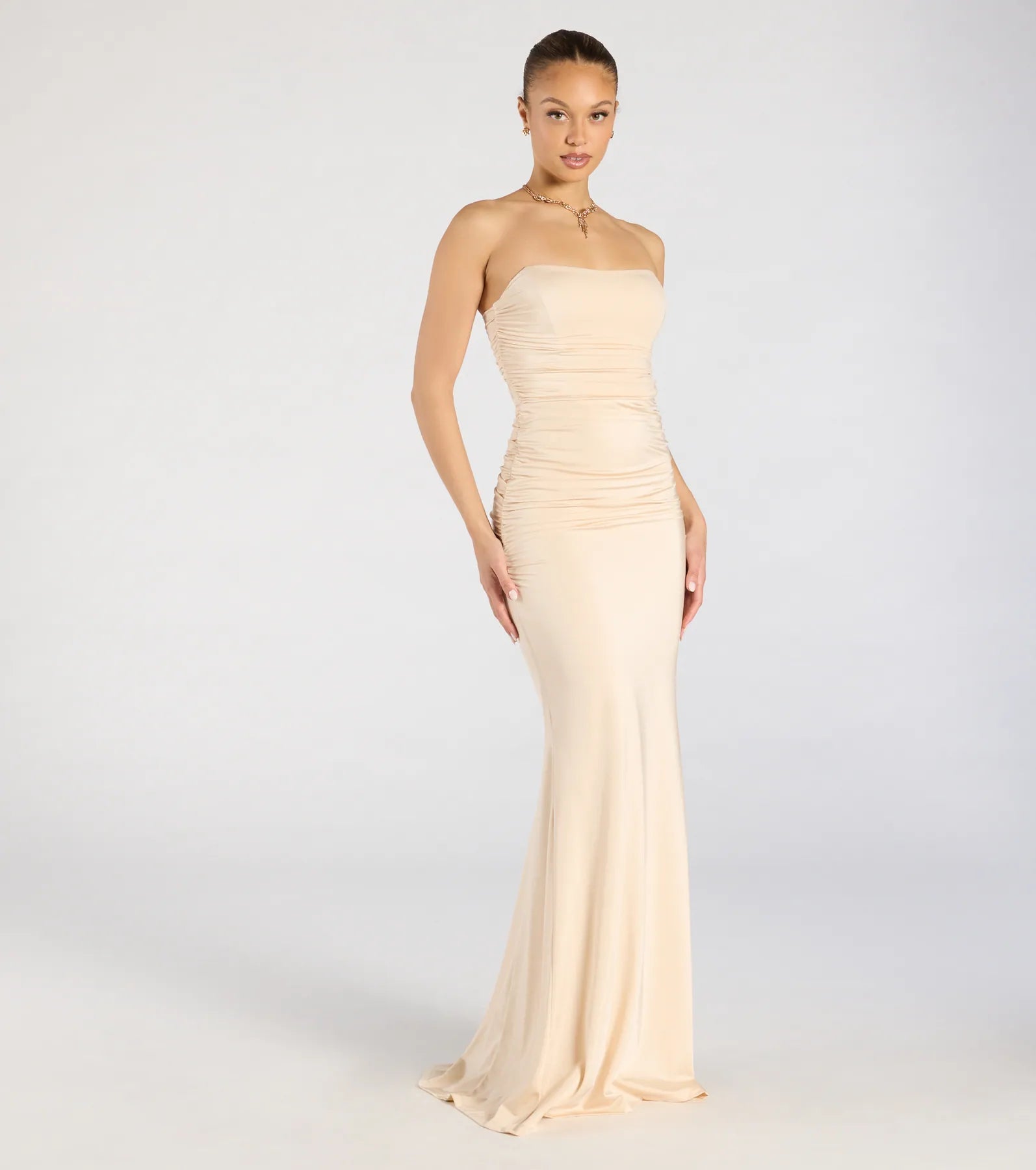 Premium Georgina Strapless Lace-Up Mermaid Gown for Elegant Evenings