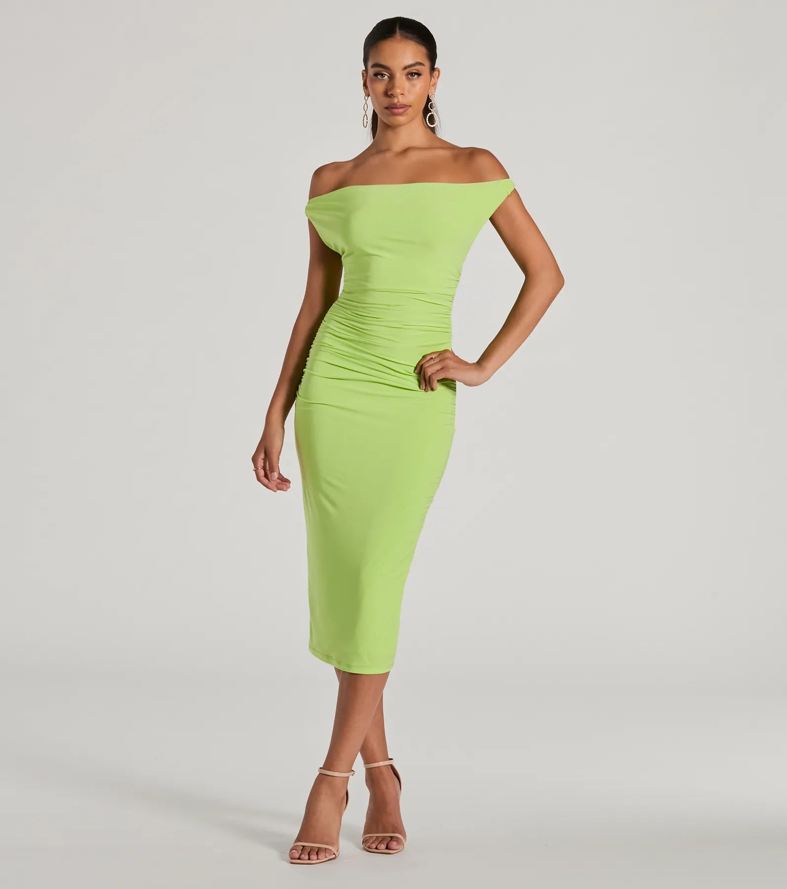 Ultimate Convertible Bodycon Midi Dress - Versatile & Stylish