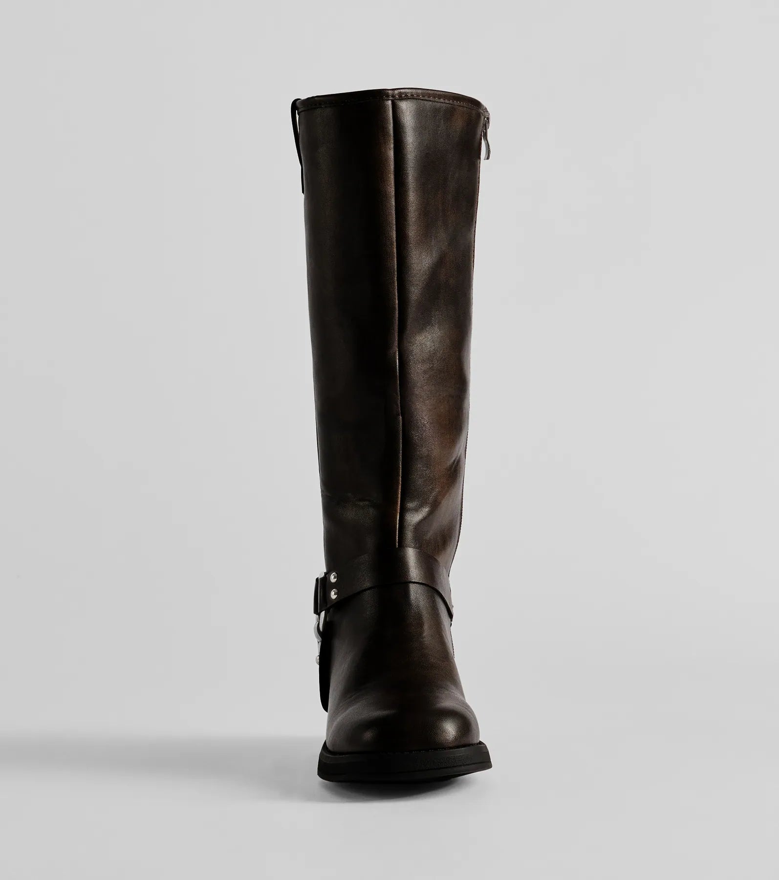 Premium Vintage-Tone Moto Boots for Edgy Style