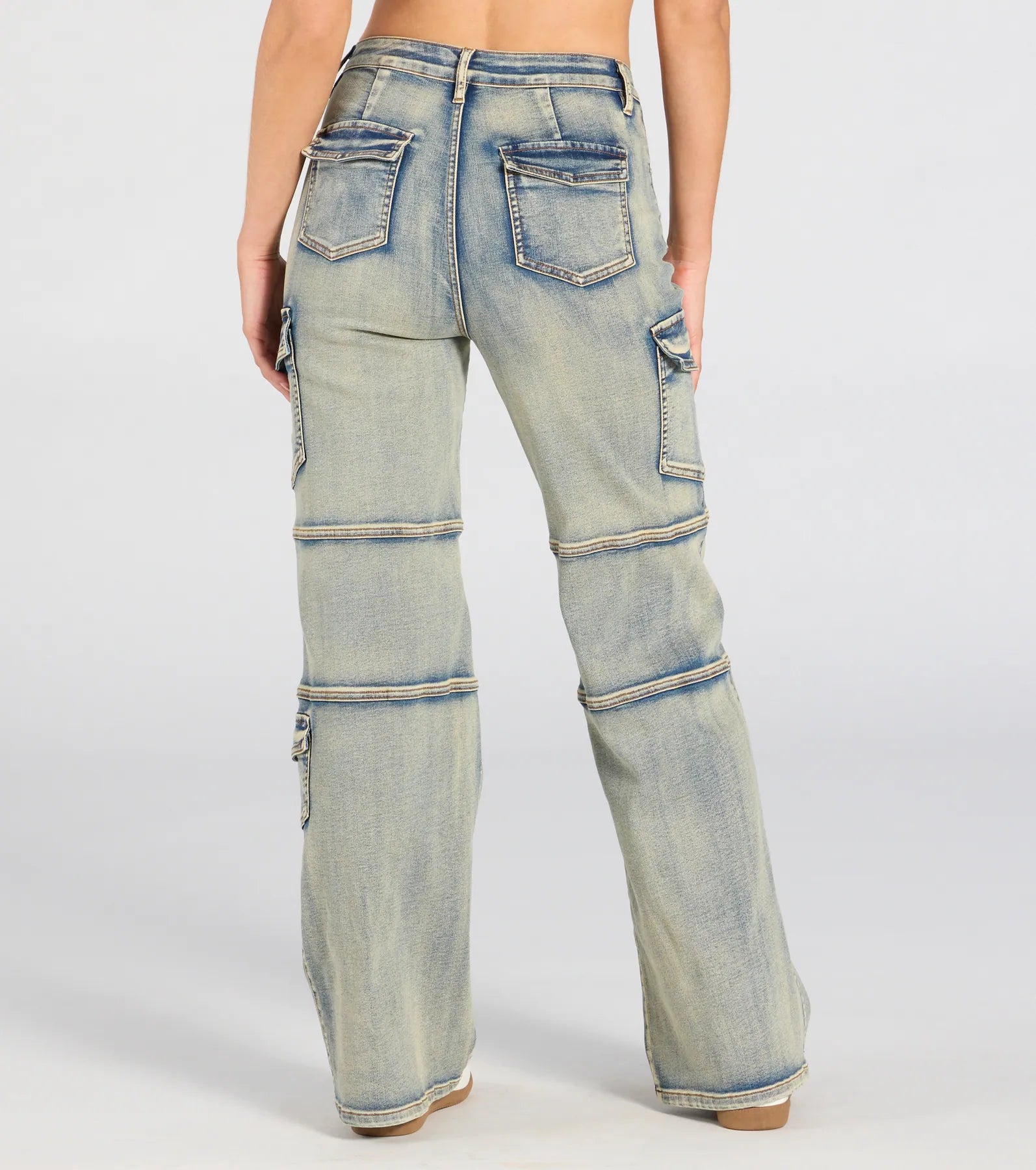 Ultimate Cargo High-Rise Denim Jeans - Chic & Functional